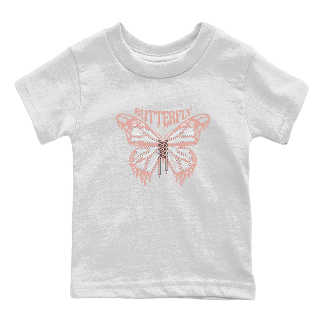 Dunk Rose Whisper shirt to match jordans Butterfly Streetwear Sneaker Shirt Nike Dunk LowRose Whisper Drip Gear Zone Sneaker Matching Clothing Baby Toddler White 2 T-Shirt