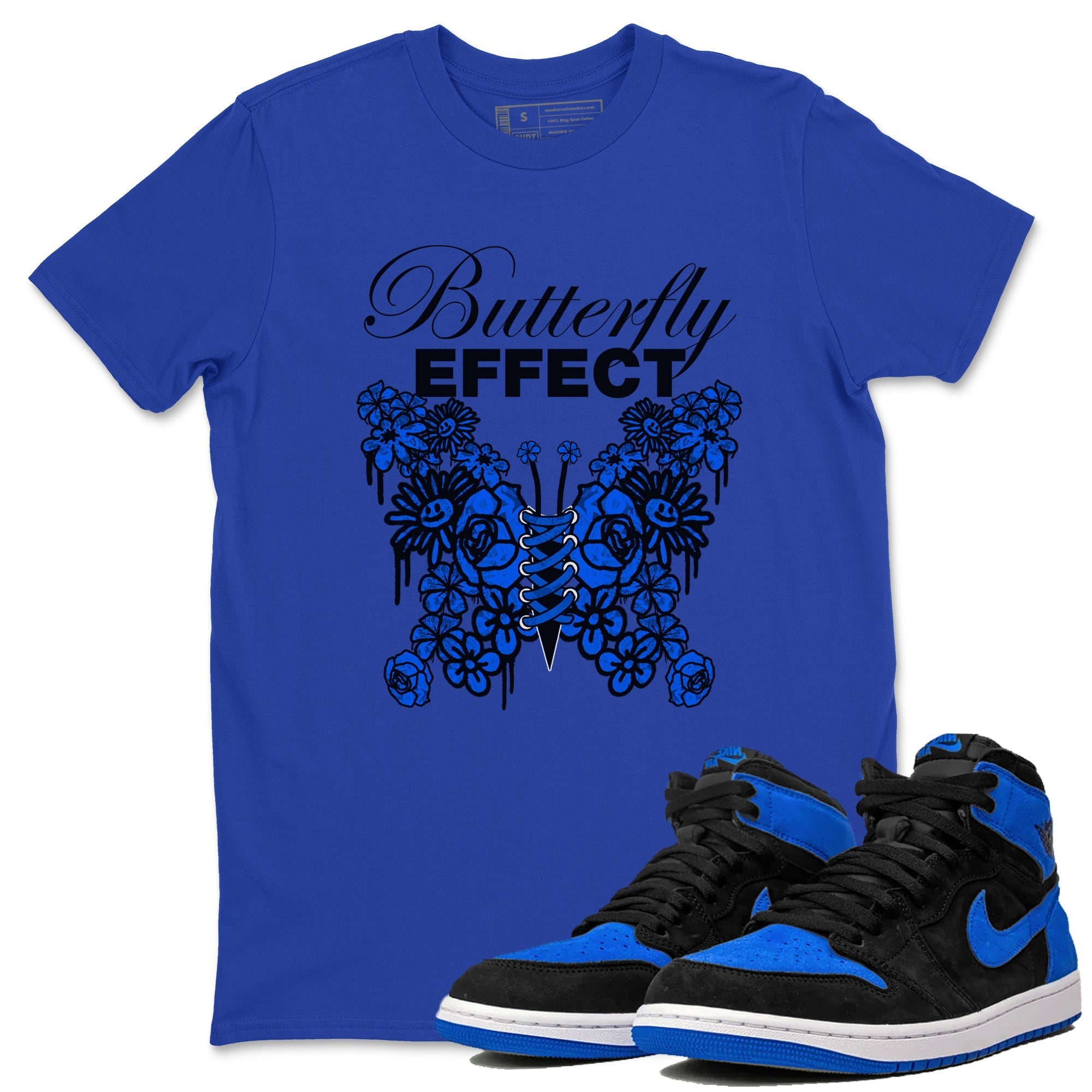 Air Jordan 1 Royal Reimagined shirt to match jordans Butterfly Effect sneaker tees AJ1 Royal Reimagined Drip Gear Zone Unisex Sneaker Tees and Sneaker Match T-Shirt Royal Blue 1 T-Shirt