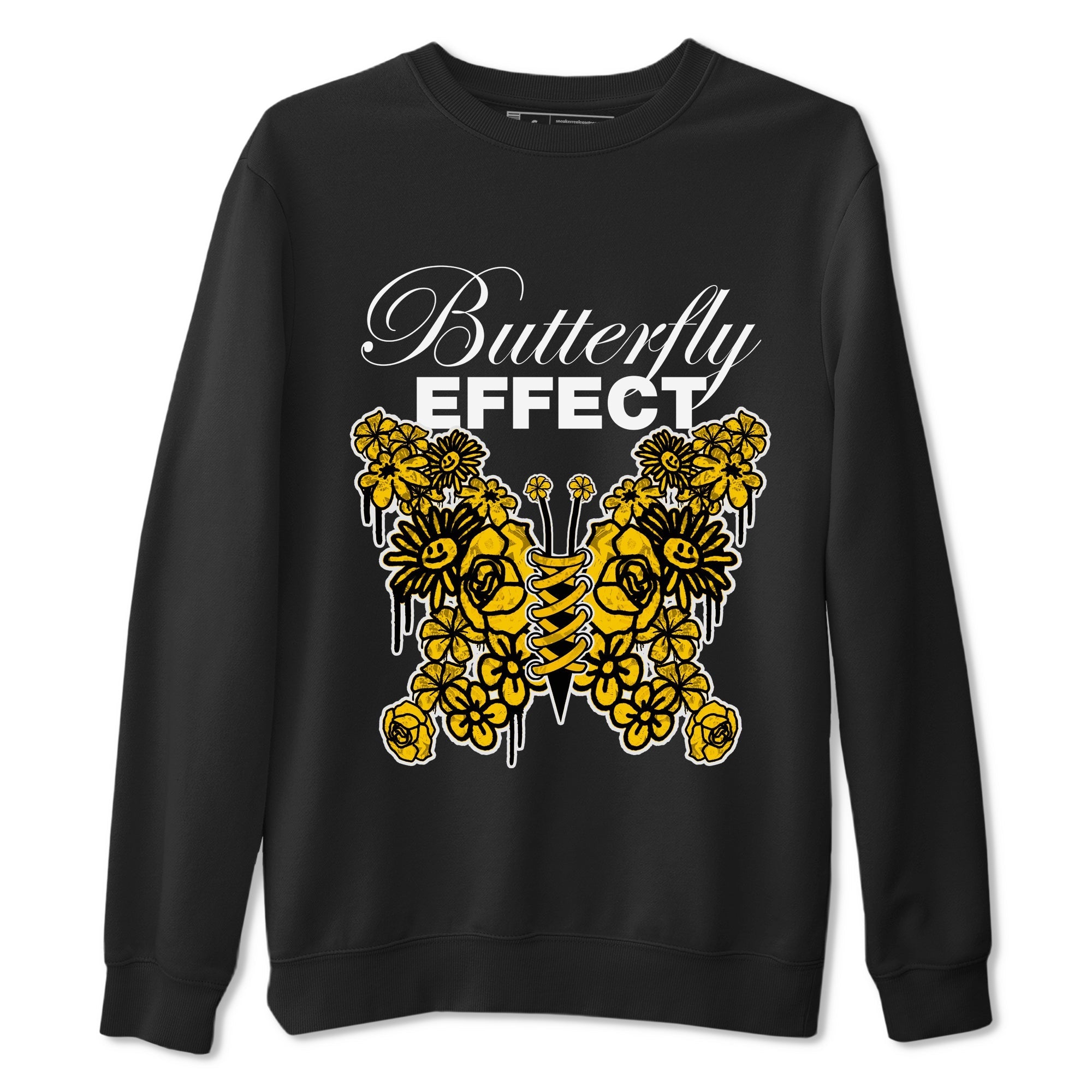 Air Jordan 6 Yellow Ochre shirt to match jordans Butterfly Effect sneaker tees streetwear brand AJ6 Yellow Ochre Drip Gear Zone Brand Unisex Black 2 T-Shirt