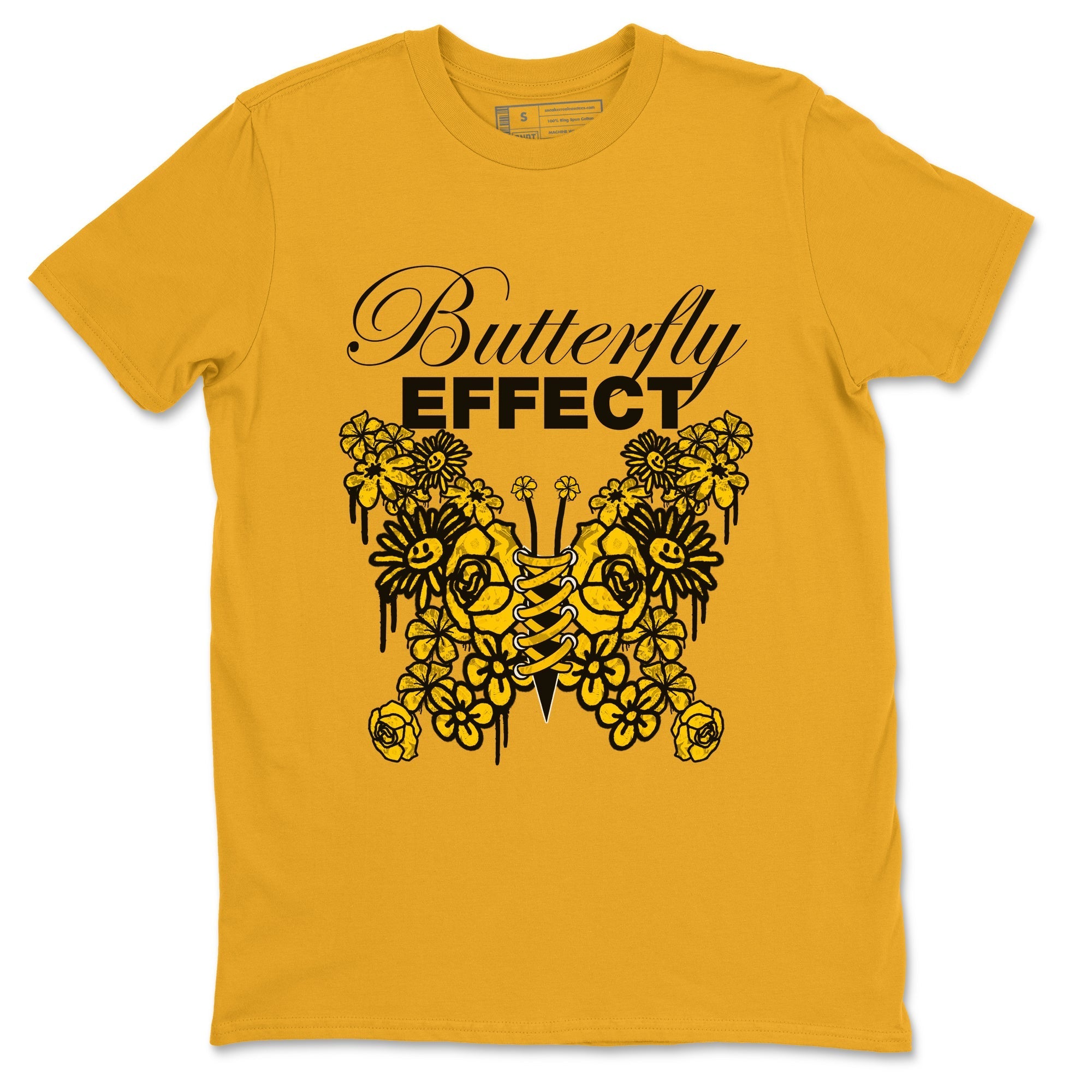 Air Jordan 6 Yellow Ochre shirt to match jordans Butterfly Effect sneaker tees streetwear brand AJ6 Yellow Ochre Drip Gear Zone Brand Unisex Gold 2 T-Shirt