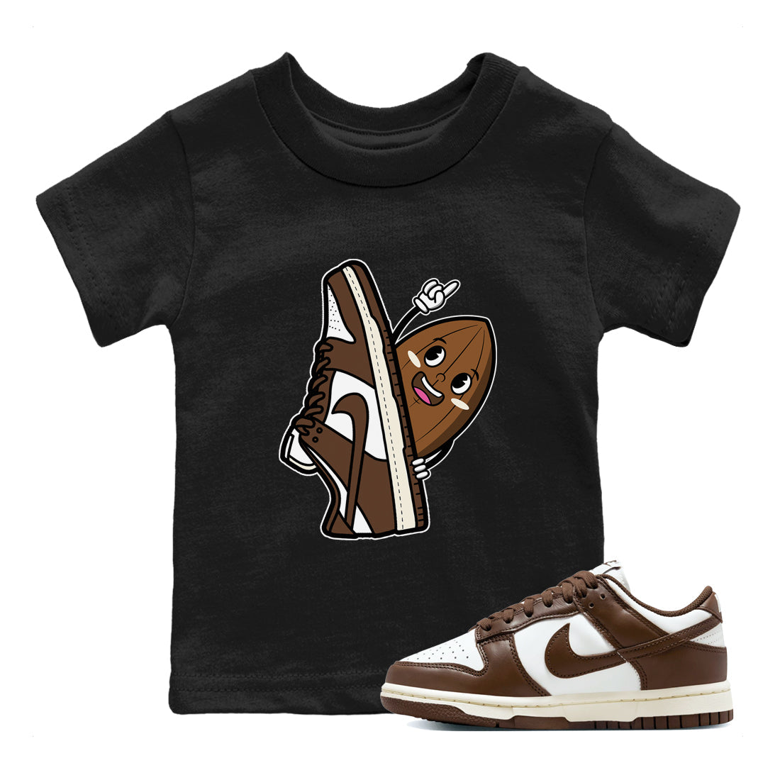 Dunk Low Cacao Wow shirt to match jordans Cacao Friend sneaker tees Special Valentine's Day Couple Shirt Dunk Cacao Wow Drip Gear Zone Sneaker Matching Shirt Baby Toddler Black 1 T-Shirt