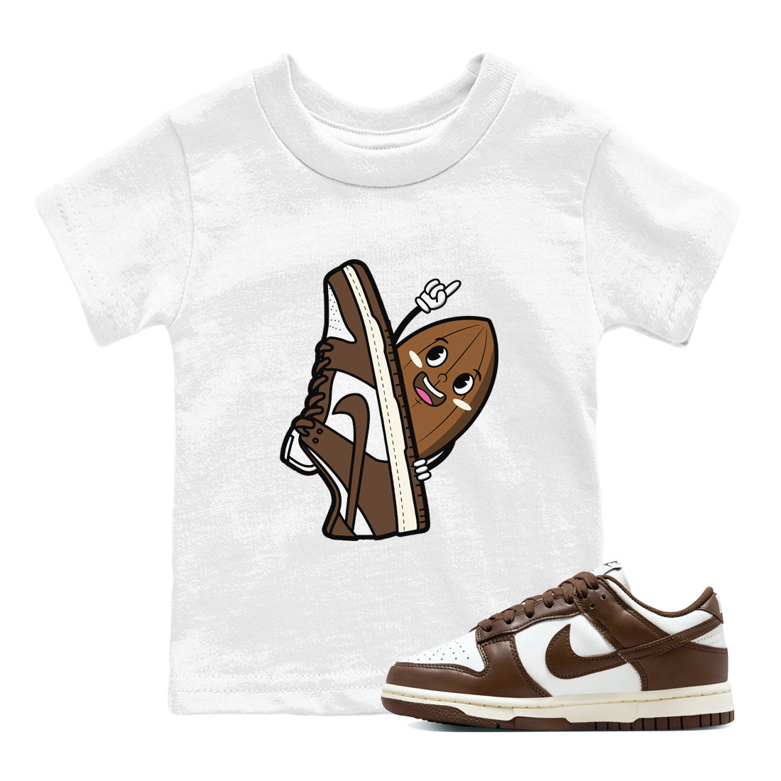 Dunk Low Cacao Wow shirt to match jordans Cacao Friend sneaker tees Special Valentine's Day Couple Shirt Dunk Cacao Wow Drip Gear Zone Sneaker Matching Shirt Baby Toddler White 1 T-Shirt