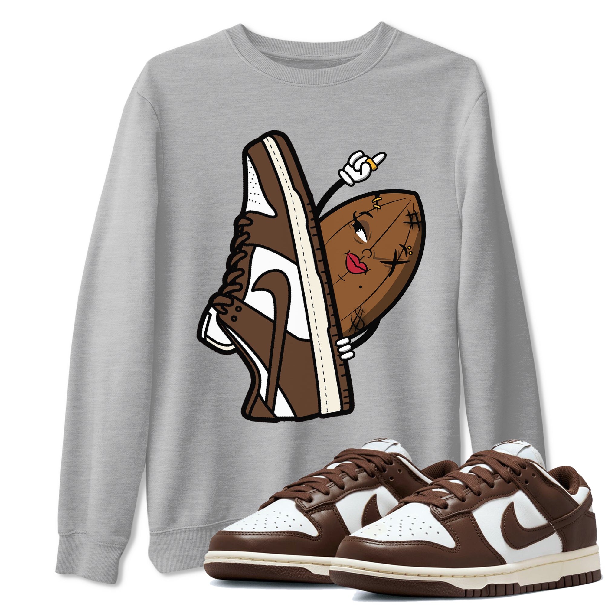Dunk Low Cacao Wow shirt to match jordans Cacao Friend sneaker tees Special Valentine's Day Couple Shirt Dunk Cacao Wow Drip Gear Zone Sneaker Matching Shirt Unisex Heather Grey 1 T-Shirt