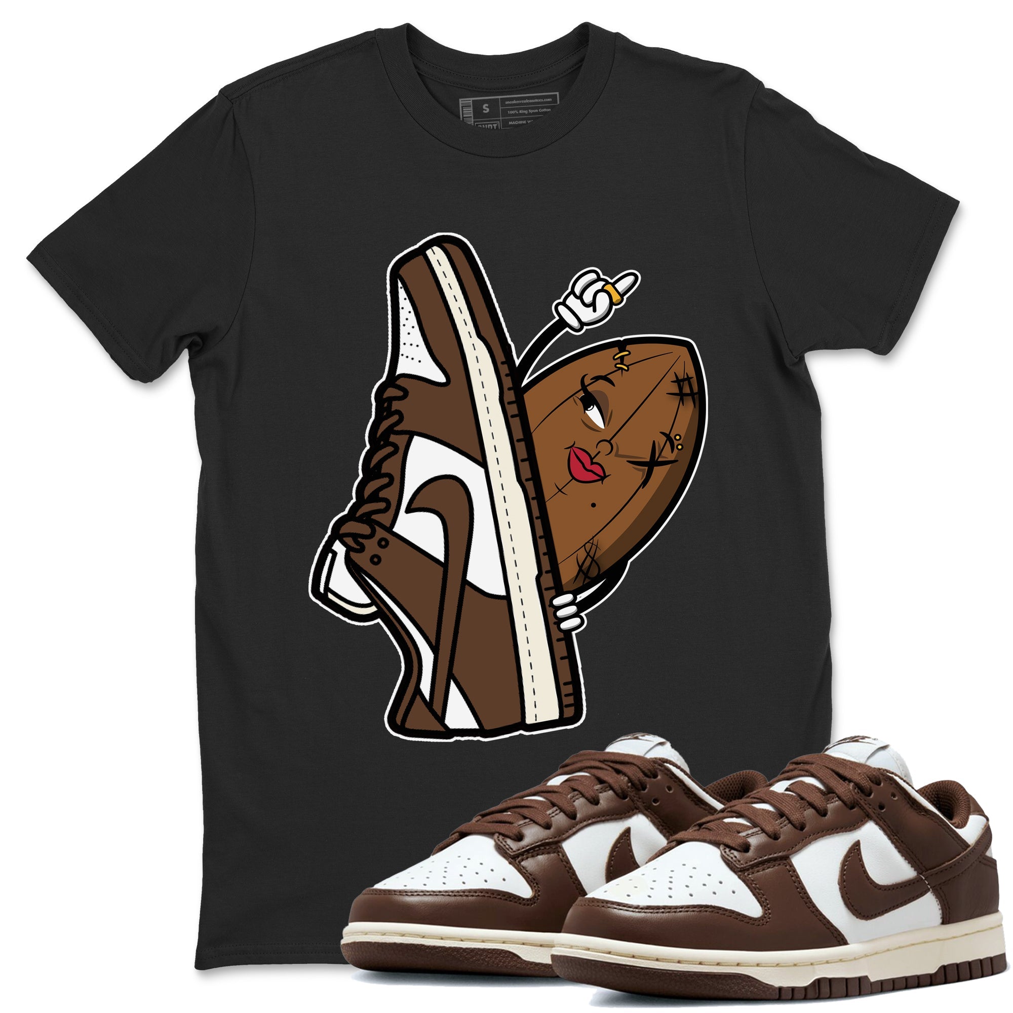 Dunk Low Cacao Wow shirt to match jordans Cacao Friend sneaker tees Special Valentine's Day Couple Shirt Dunk Cacao Wow Drip Gear Zone Sneaker Matching Shirt Unisex Black 1 T-Shirt