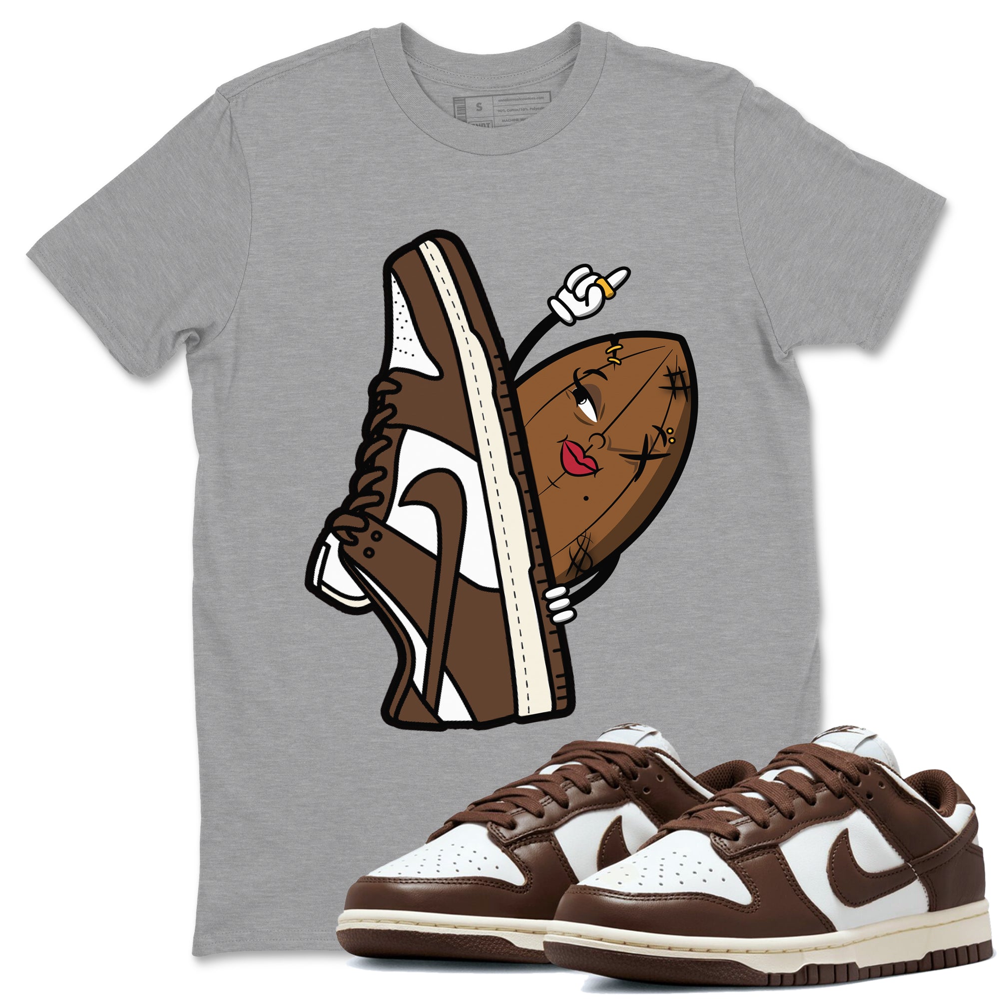 Dunk Low Cacao Wow shirt to match jordans Cacao Friend sneaker tees Special Valentine's Day Couple Shirt Dunk Cacao Wow Drip Gear Zone Sneaker Matching Shirt Unisex Heather Grey 1 T-Shirt