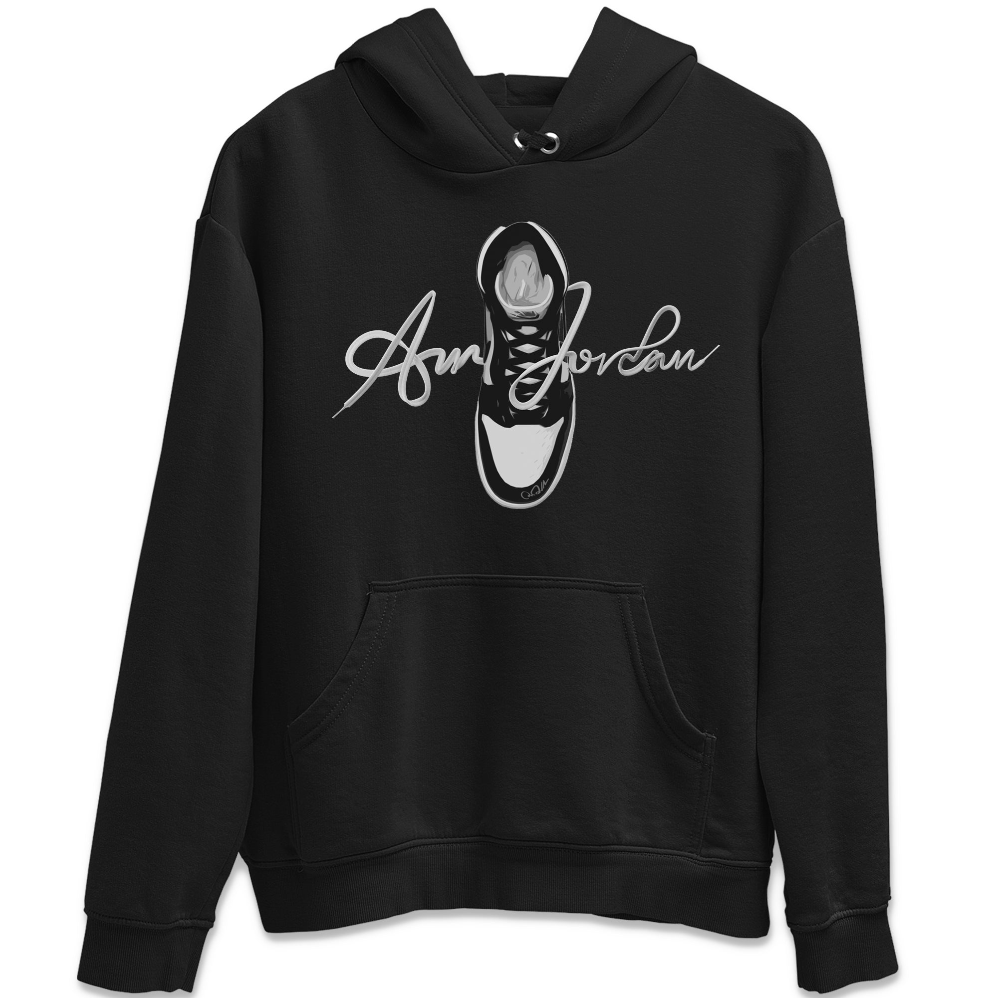 Jordan 1 Black White Sneaker Tees Drip Gear Zone Caligraphy Shoe Lace Sneaker Tees Jordan 1 Black White Shirt Unisex Shirts