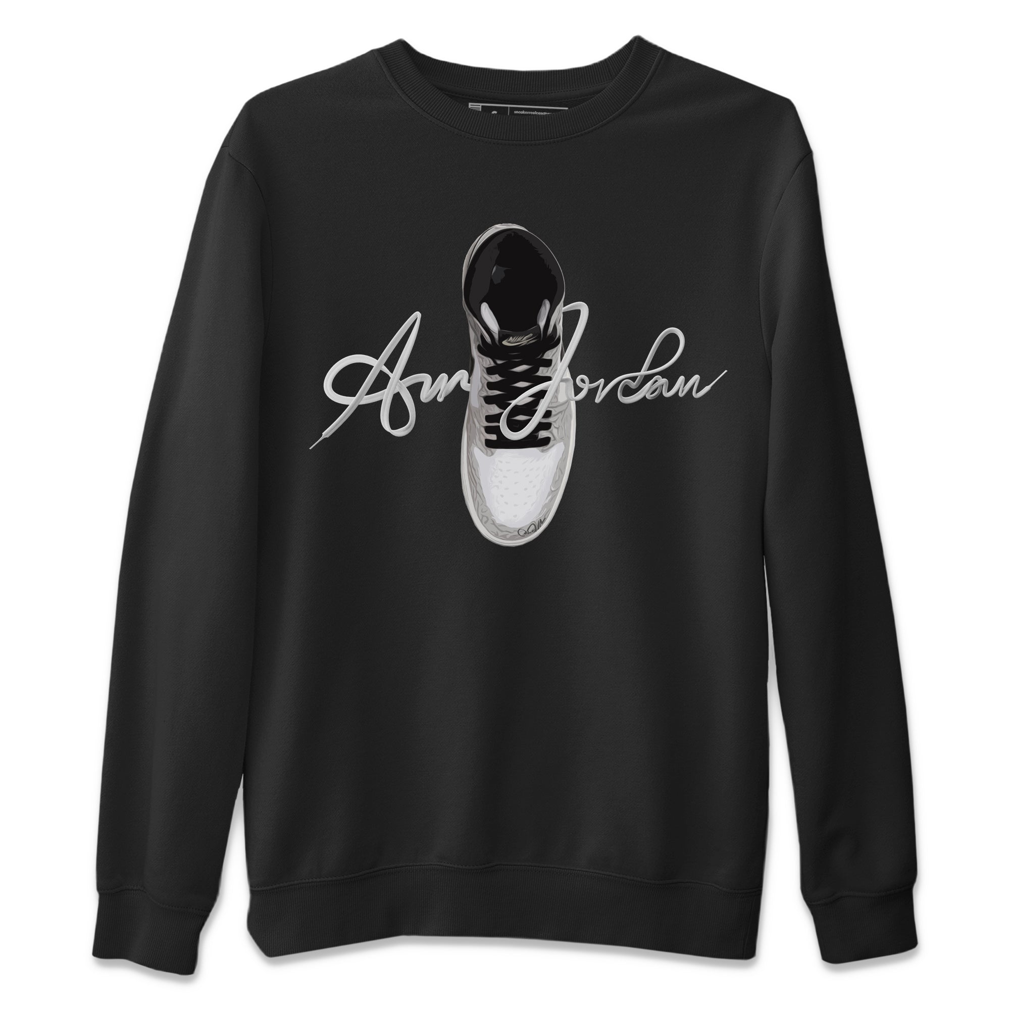 Jordan 1 High White Cement Sneaker Tees Drip Gear Zone Caligraphy Shoe Lace Sneaker Tees Jordan 1 High White Cement Shirt Unisex Shirts