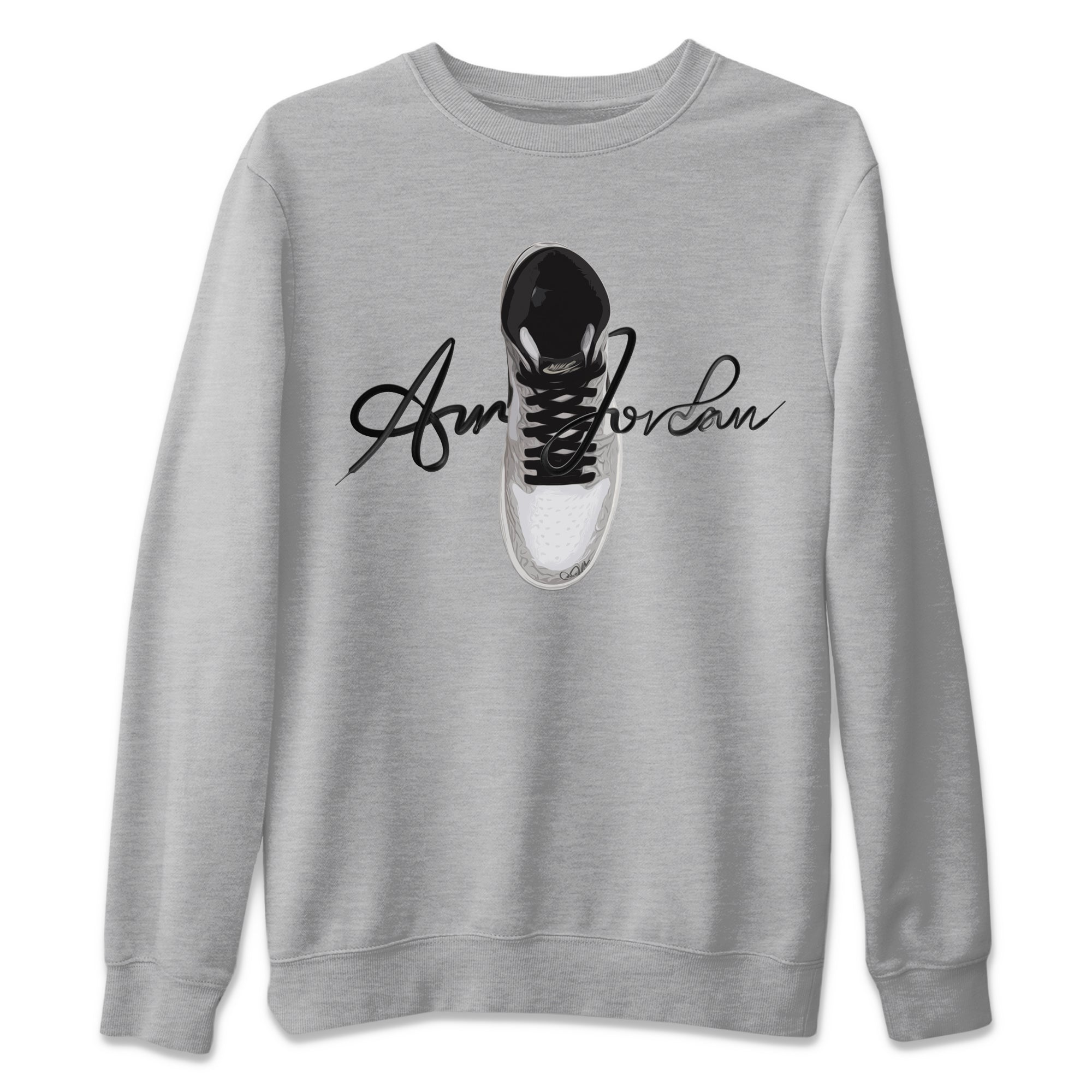 Jordan 1 High White Cement Sneaker Tees Drip Gear Zone Caligraphy Shoe Lace Sneaker Tees Jordan 1 High White Cement Shirt Unisex Shirts