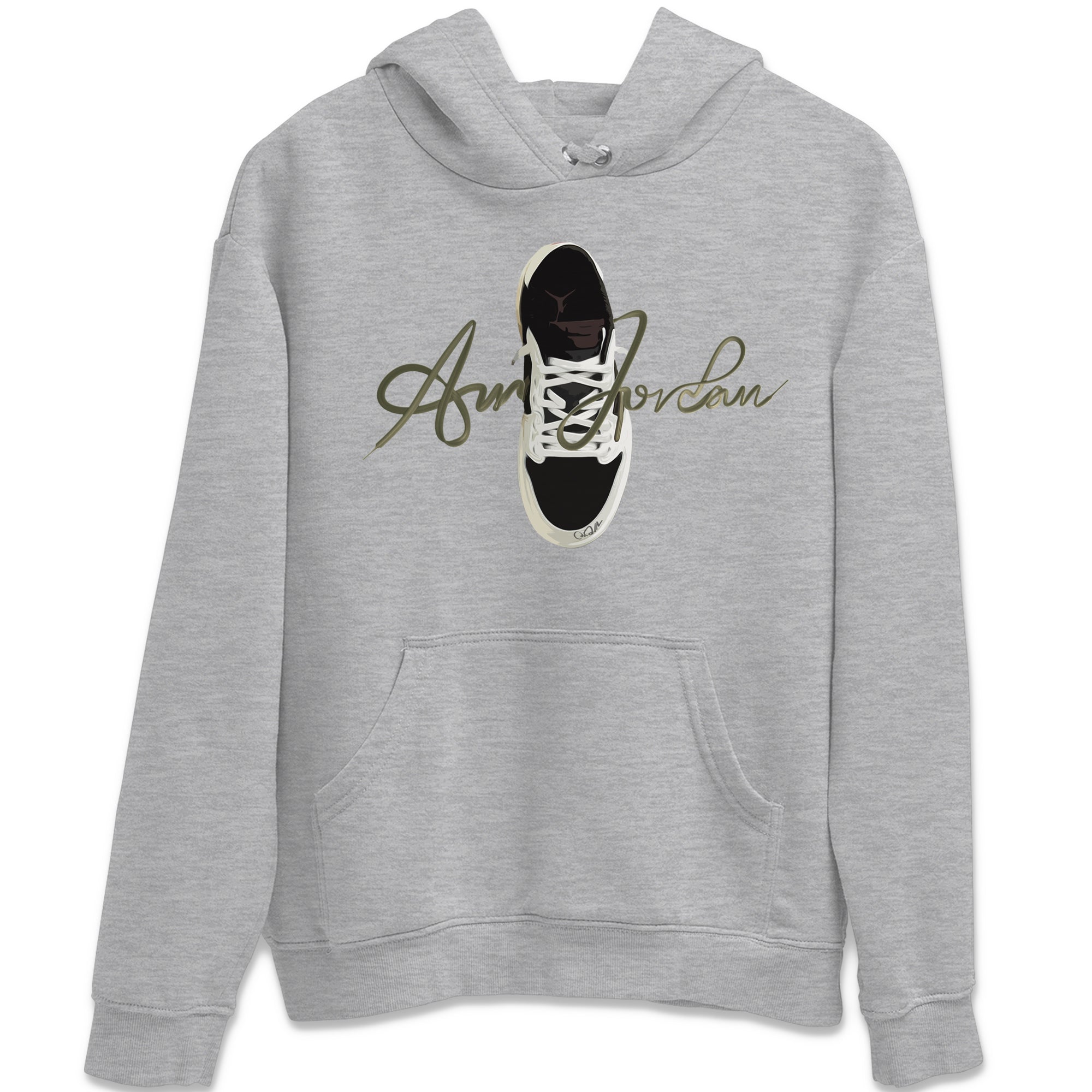 Jordan 1 Travis Scott Olive Sneaker Tees Drip Gear Zone Caligraphy Shoe Lace Sneaker Tees Jordan 1 Travis Scott Olive Shirt Unisex Shirts