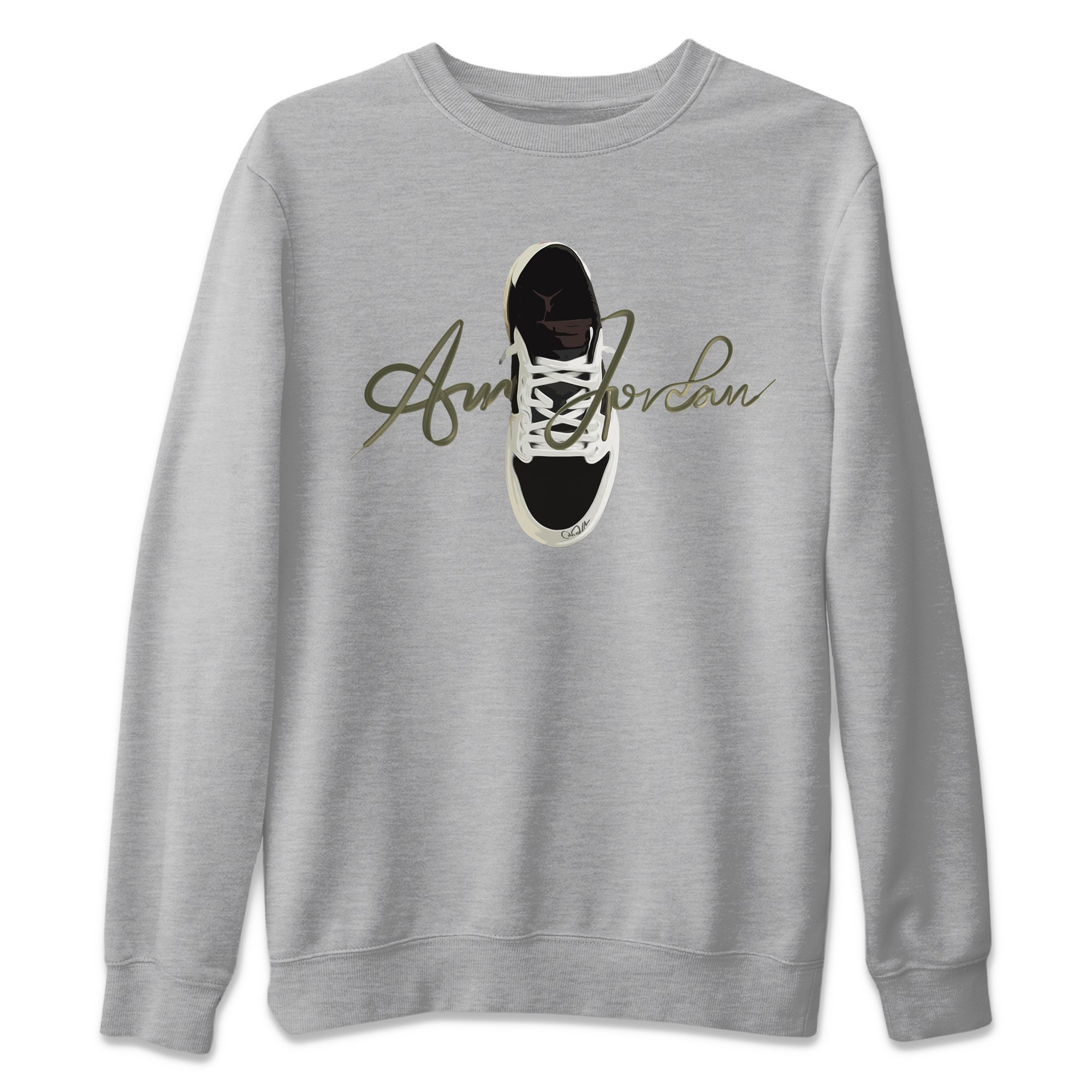 Jordan 1 Travis Scott Olive Sneaker Tees Drip Gear Zone Caligraphy Shoe Lace Sneaker Tees Jordan 1 Travis Scott Olive Shirt Unisex Shirts