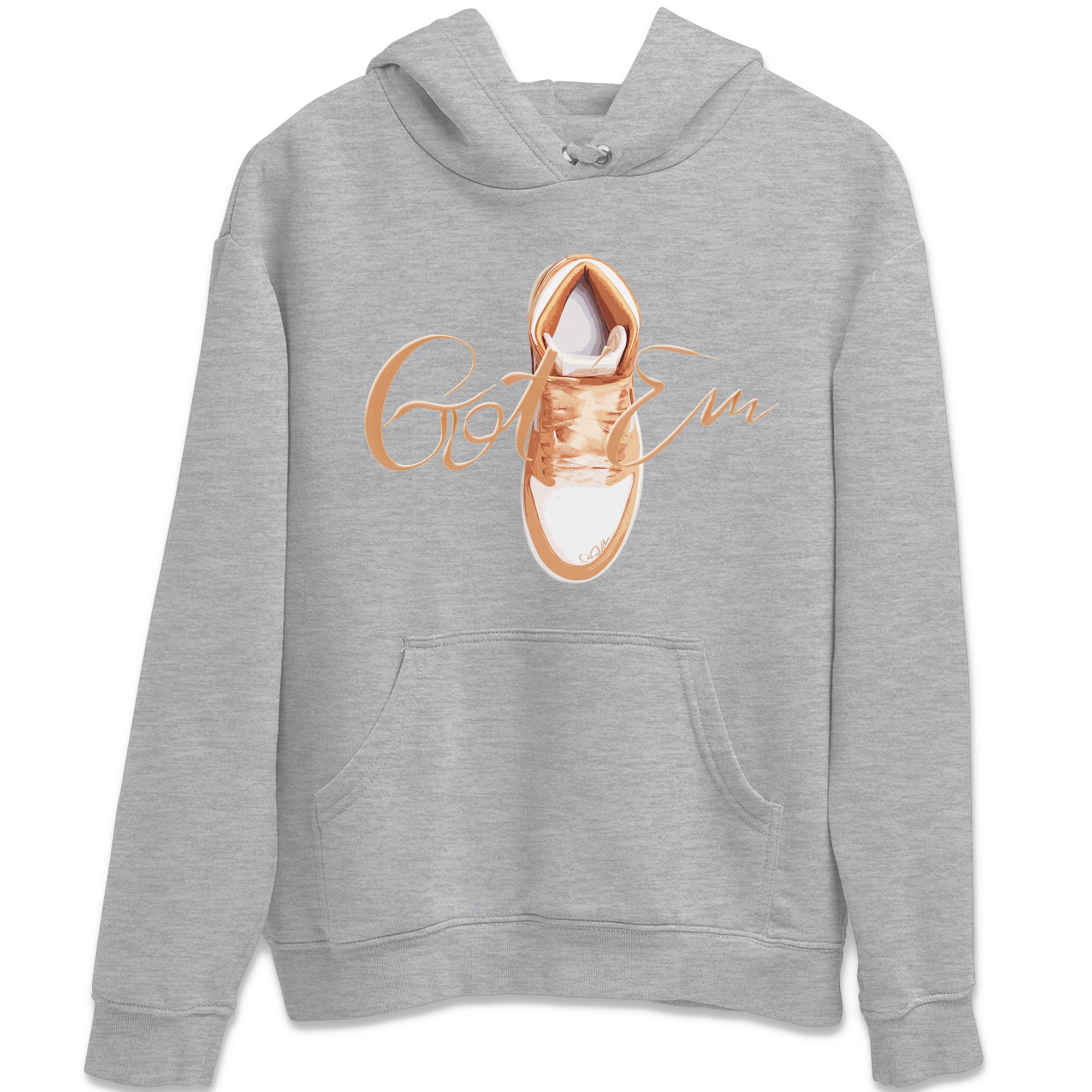Air Jordan 1 Praline shirt to match jordans Caligraphy Shoe Lace Streetwear Sneaker Shirt AJ1Praline Drip Gear Zone Sneaker Matching Clothing Unisex Heather Grey 2 T-Shirt