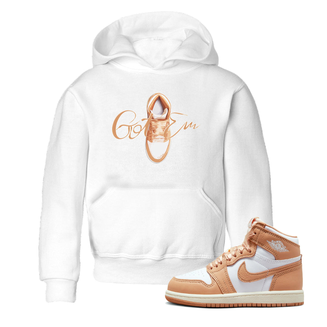 Air Jordan 1 Praline shirt to match jordans Caligraphy Shoe Lace Streetwear Sneaker Shirt AJ1Praline Drip Gear Zone Sneaker Matching Clothing Baby Toddler White 1 T-Shirt
