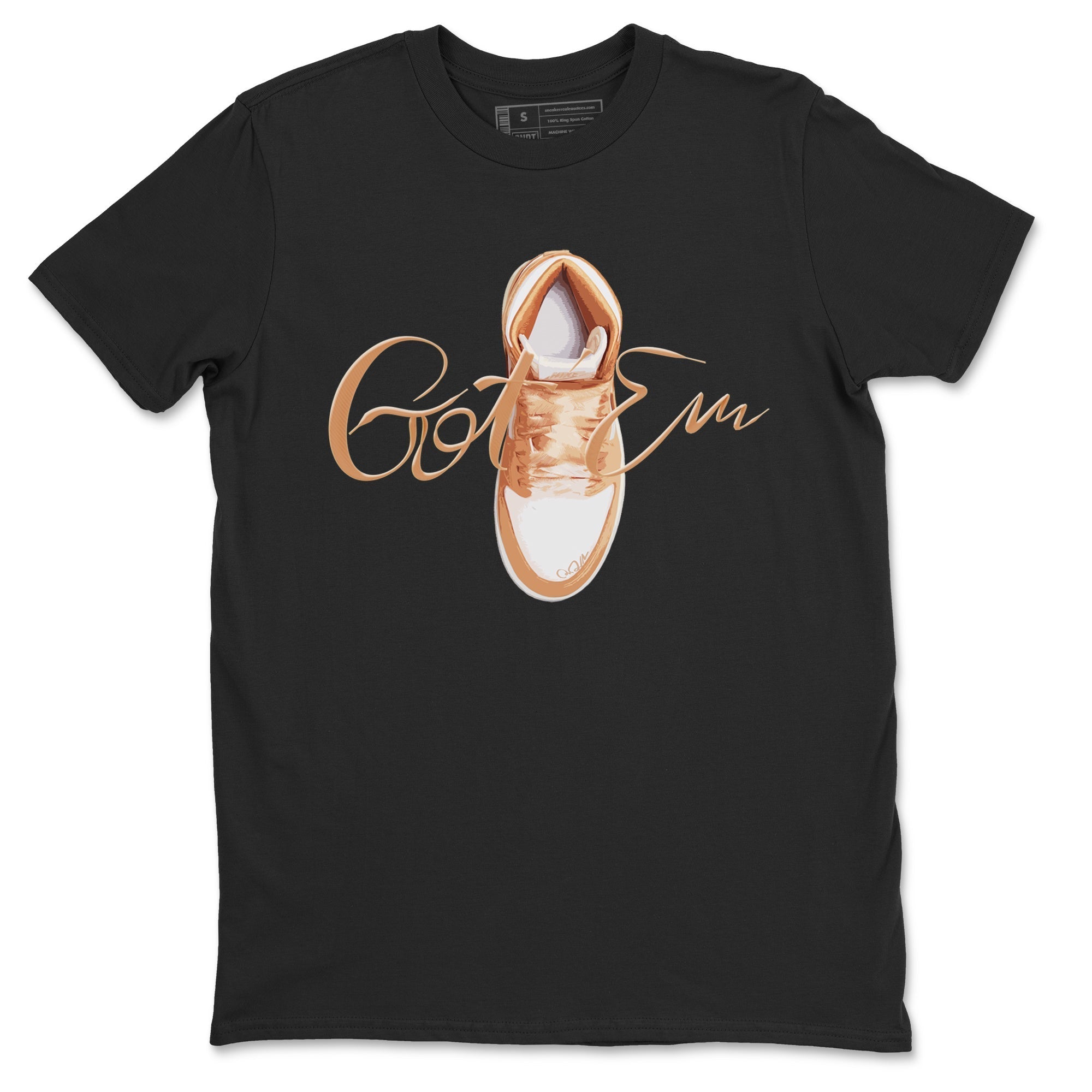 Air Jordan 1 Praline shirt to match jordans Caligraphy Shoe Lace Streetwear Sneaker Shirt AJ1Praline Drip Gear Zone Sneaker Matching Clothing Unisex Black 2 T-Shirt
