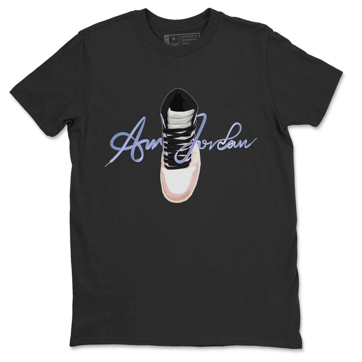 Air Jordan 1 Skyline Sneaker Tees Drip Gear Zone Caligraphy Shoe Lace Sneaker Tees AJ1 Skyline Shirt Unisex Shirts Black 2