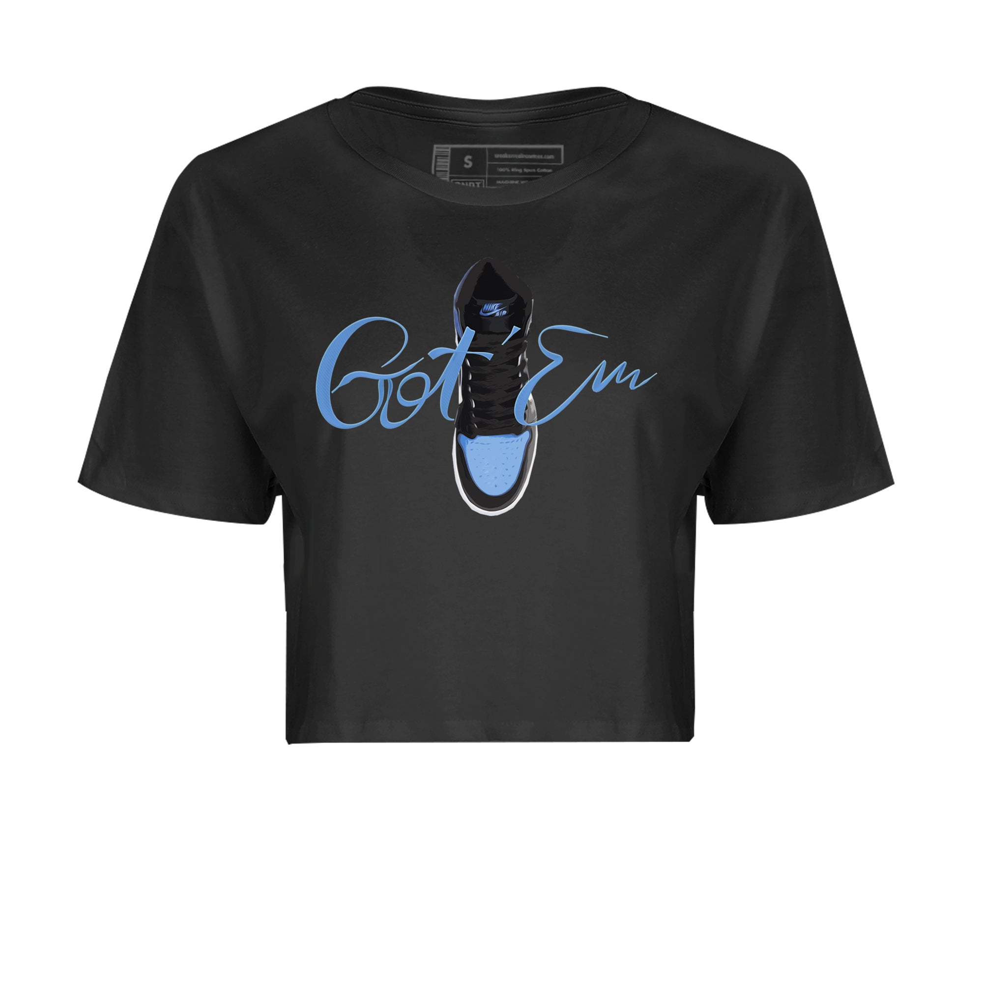 Air Jordan 1 Retro High OG UNC Toe Shirt to match Jordans Caligraphy Shoe Lace Streetwear Sneaker Shirt 1s UNC Toe Drip Gear Zone Sneaker Matching Clothing Crop T-Shirts Black 2