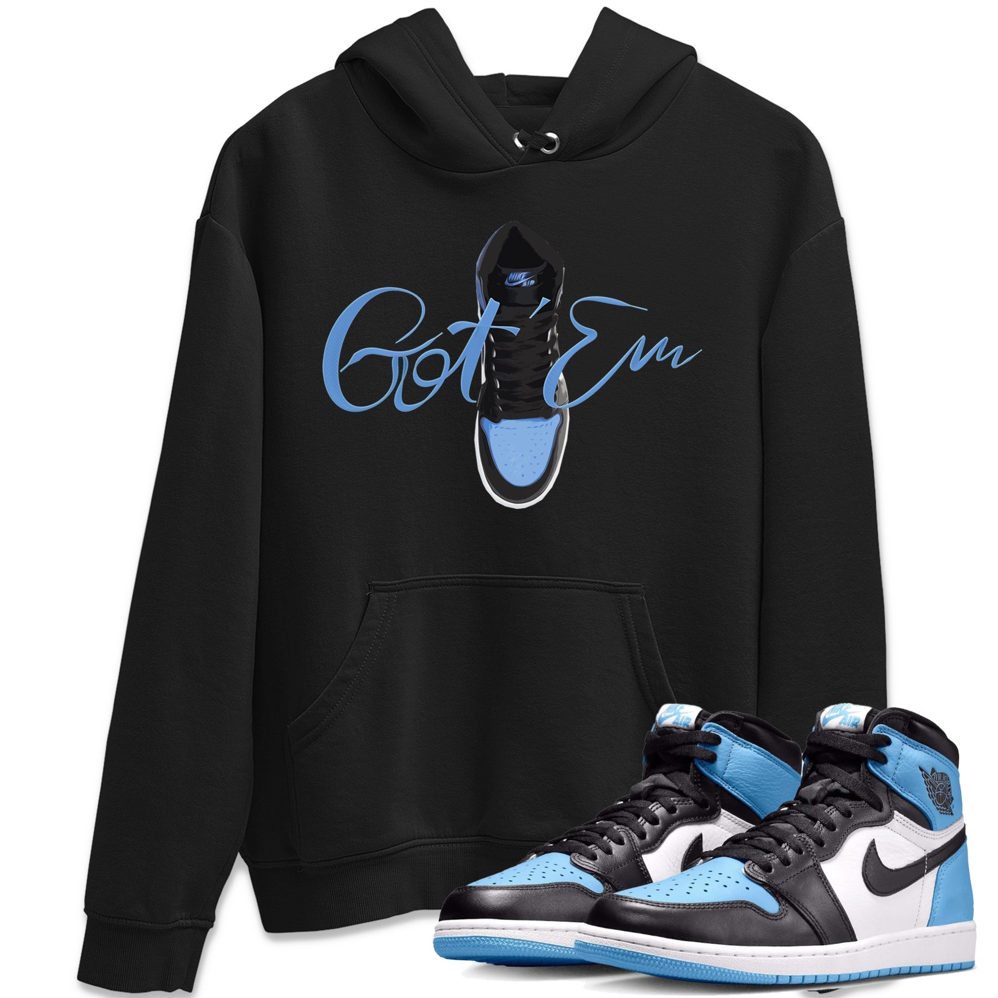 Air Jordan 1 Retro High OG UNC Toe Shirt to match Jordans Caligraphy Shoe Lace Streetwear Sneaker Shirt 1s UNC Toe Drip Gear Zone Sneaker Matching Clothing Crew Neck T-Shirts Black 1