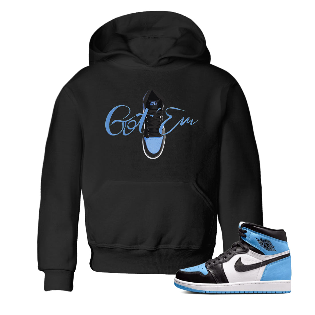 Air Jordan 1 Retro High OG UNC Toe Shirt to match Jordans Caligraphy Shoe Lace Streetwear Sneaker Shirt 1s UNC Toe Drip Gear Zone Sneaker Matching Clothing Kids and Baby Tees Black 1