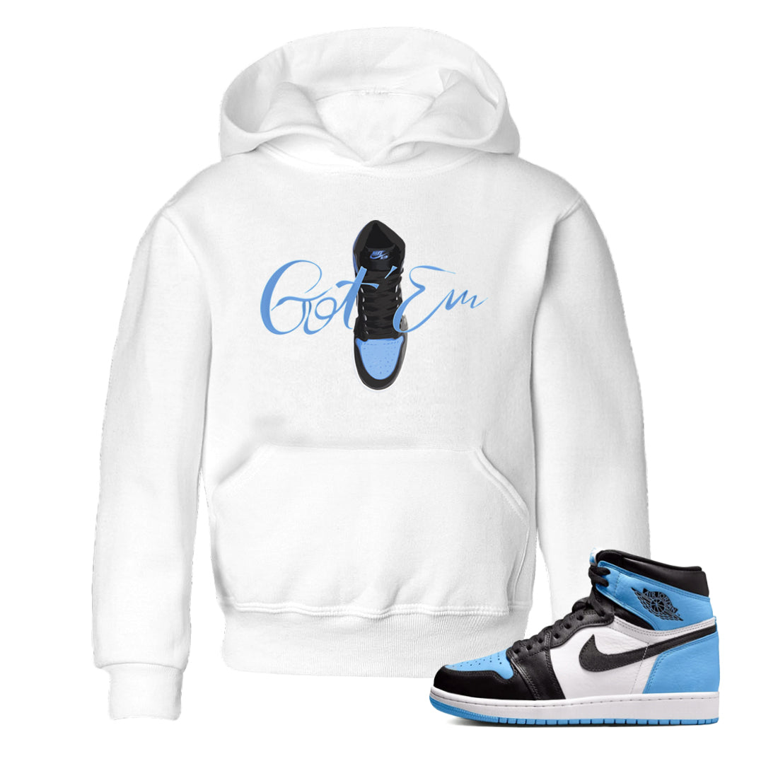 Air Jordan 1 Retro High OG UNC Toe Shirt to match Jordans Caligraphy Shoe Lace Streetwear Sneaker Shirt 1s UNC Toe Drip Gear Zone Sneaker Matching Clothing Kids and Baby Tees White 1