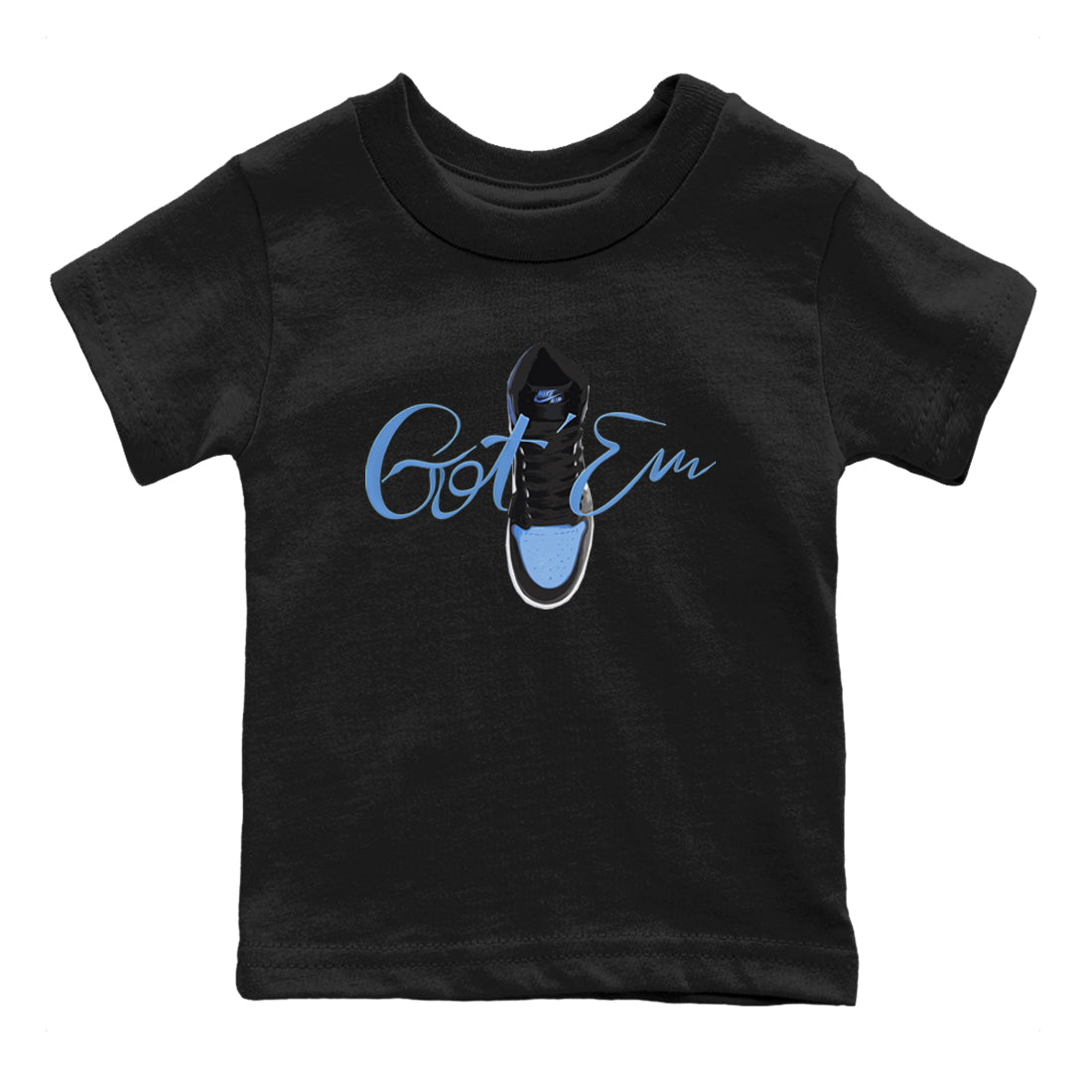 Air Jordan 1 Retro High OG UNC Toe Shirt to match Jordans Caligraphy Shoe Lace Streetwear Sneaker Shirt 1s UNC Toe Drip Gear Zone Sneaker Matching Clothing Kids and Baby Tees Black 2