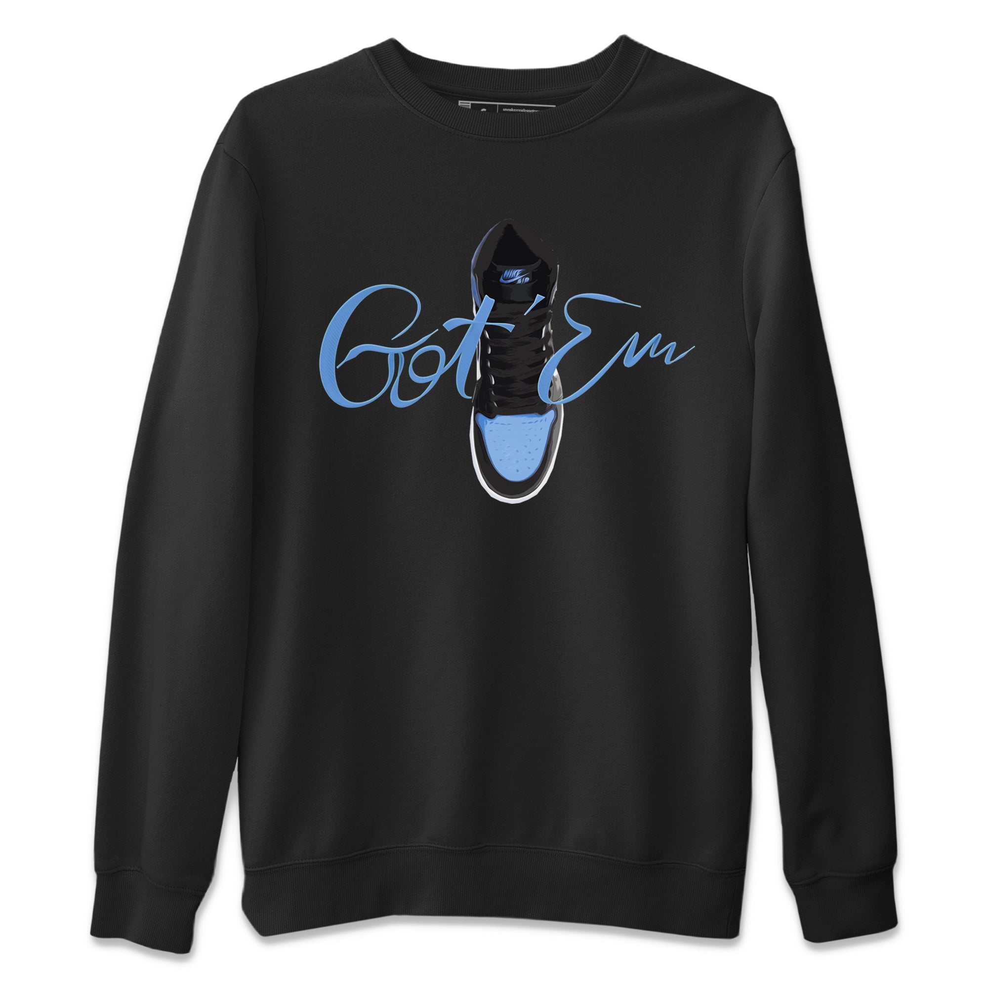 Air Jordan 1 Retro High OG UNC Toe Shirt to match Jordans Caligraphy Shoe Lace Streetwear Sneaker Shirt 1s UNC Toe Drip Gear Zone Sneaker Matching Clothing Crew Neck T-Shirts Black 2