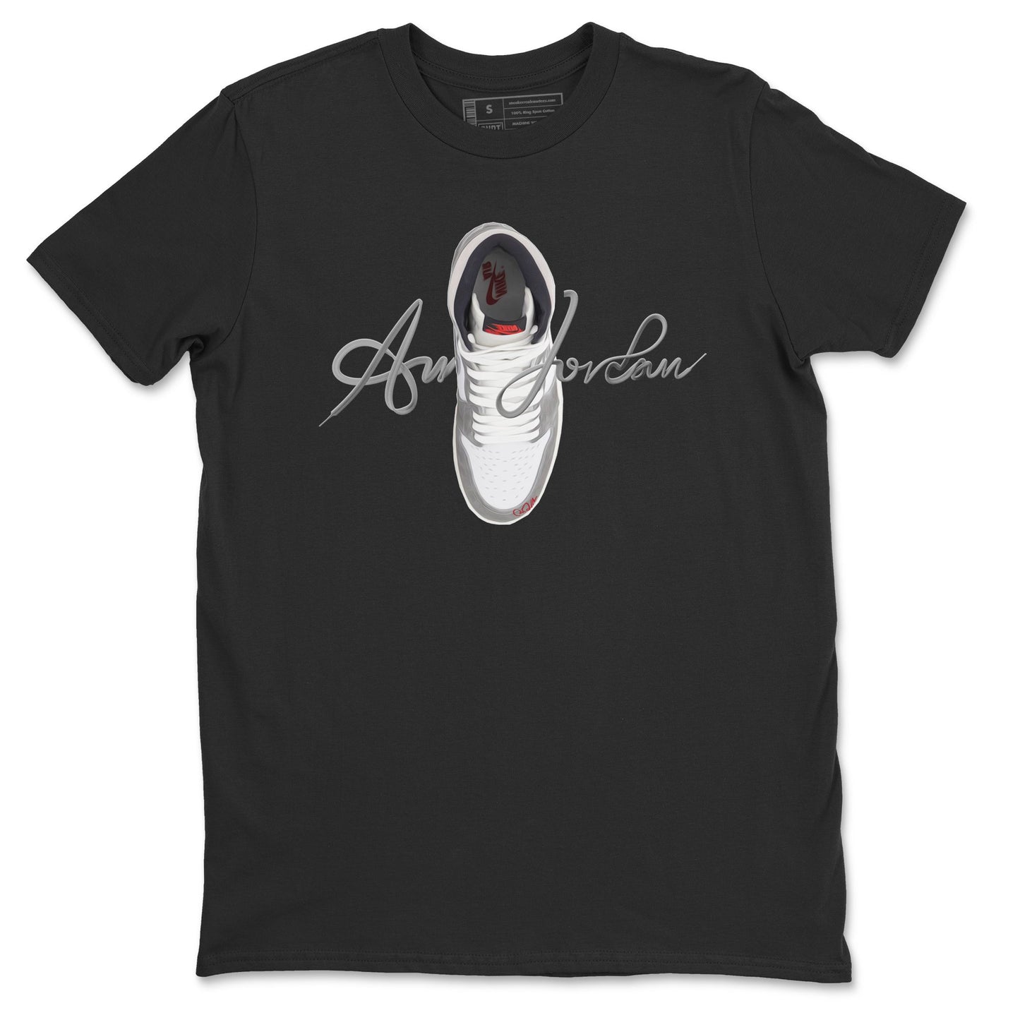 Air Jordan 1 Washed Heritage Sneaker Match Tees Caligraphy Shoe Lace Shirts AJ1 Washed Heritage Drip Gear Zone Unisex Shirts Black 2
