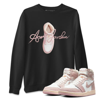 AJ1 Retro High OG Washed Pink Sneaker Tees Drip Gear Zone Caligraphy Shoe Lace Sneaker Tees AJ1 Retro High OG Washed Pink Shirt Unisex Shirts Black 1