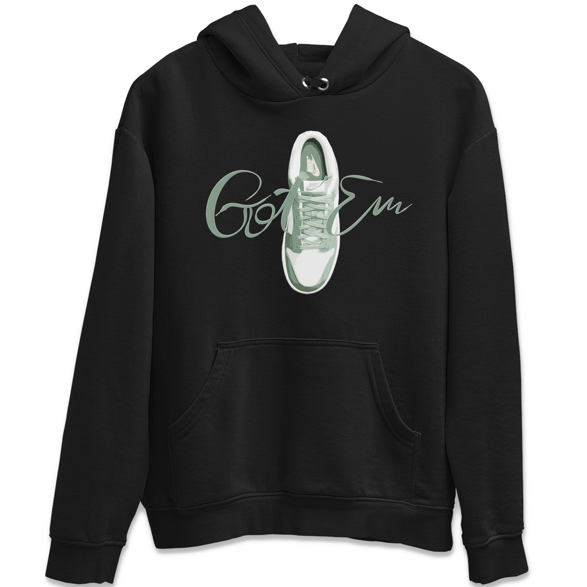 Dunk Mica Green Sneaker Match Tees Caligraphy Shoe Lace Sneaker Tees Dunk Low Mica Green Sneaker Release Tees Unisex Shirts Black 2