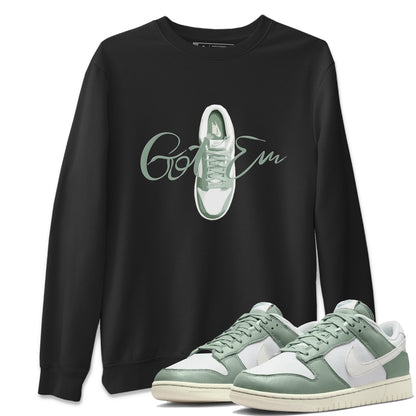 Dunk Mica Green Sneaker Match Tees Caligraphy Shoe Lace Sneaker Tees Dunk Low Mica Green Sneaker Release Tees Unisex Shirts Black 1