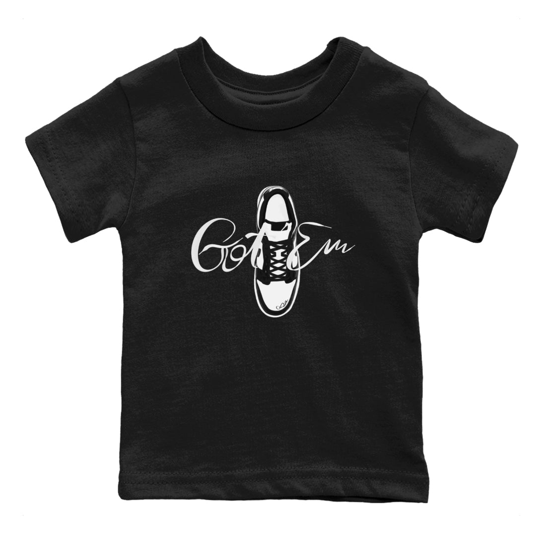 Dunk Panda Sneaker Match Tees Caligraphy Shoe Lace Streetwear Sneaker Shirt Dunk Low White Black Drip Gear Zone Sneaker Matching Clothing Kids Shirts Black 2