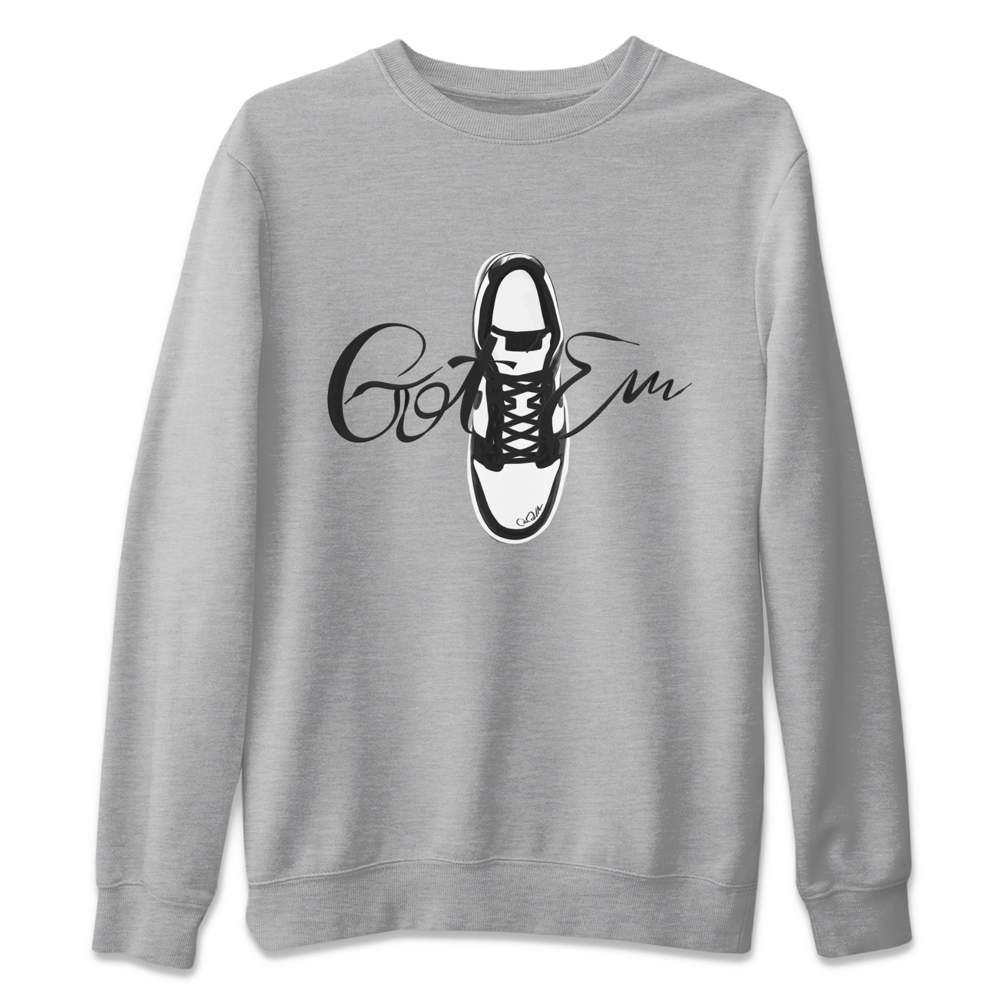Dunk Panda Sneaker Match Tees Caligraphy Shoe Lace Streetwear Sneaker Shirt Dunk Low White Black Drip Gear Zone Sneaker Matching Clothing Unisex Shirts Heather Grey 2