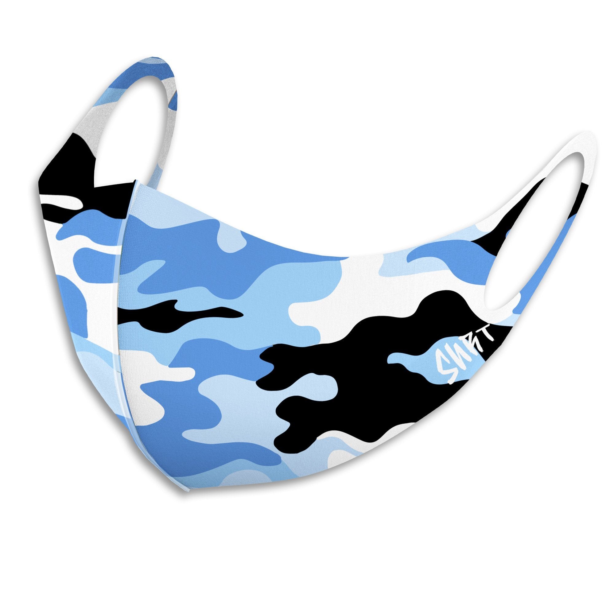 Air Jordan 1 University Blue Sneaker Matching Unisex Face Mask Camo design Mask 2