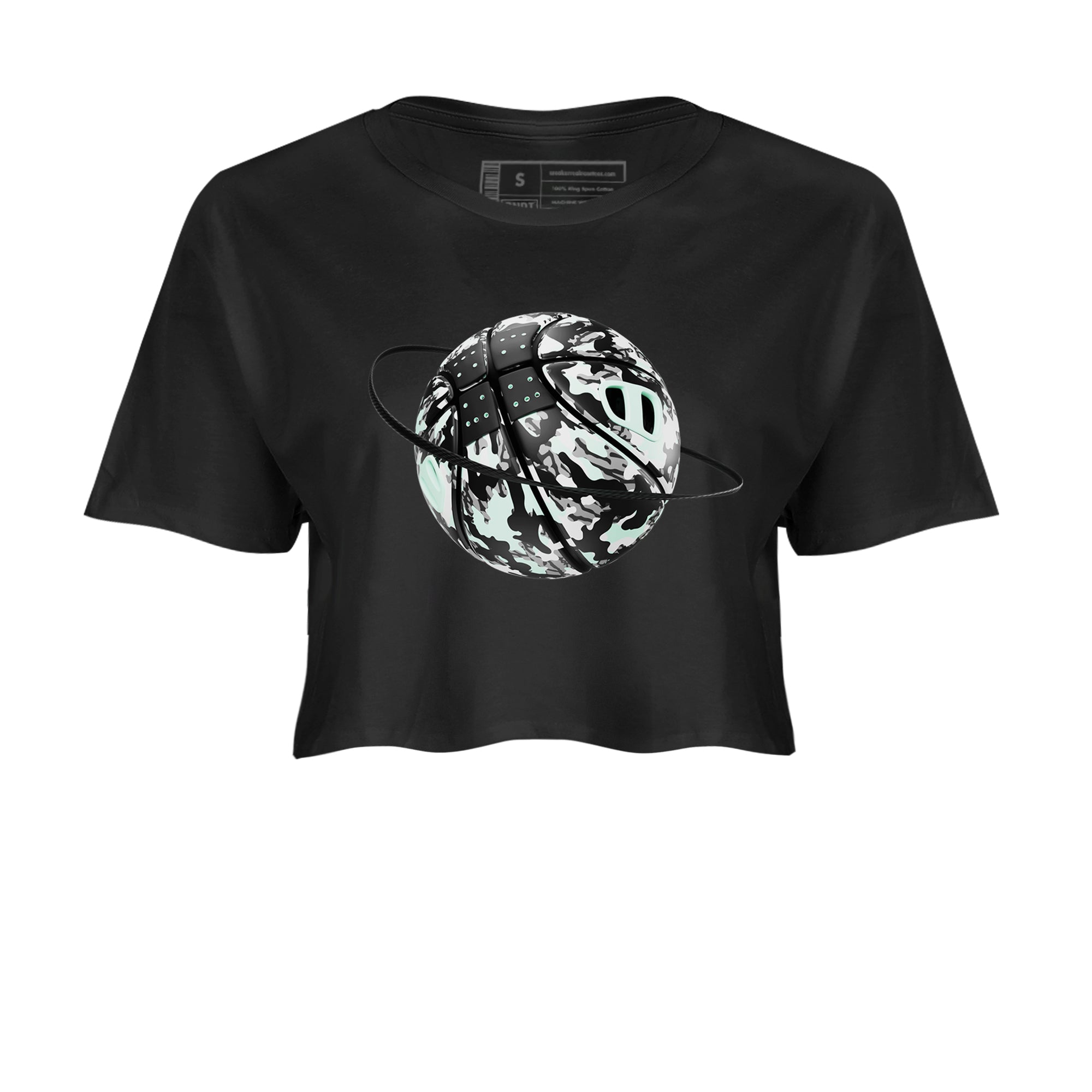 3s Green Glow shirt to match jordans Camo Baketball Planet sneaker tees Air Jordan 3 Green Glow Drip Gear Zone Black 2 crop length shirt
