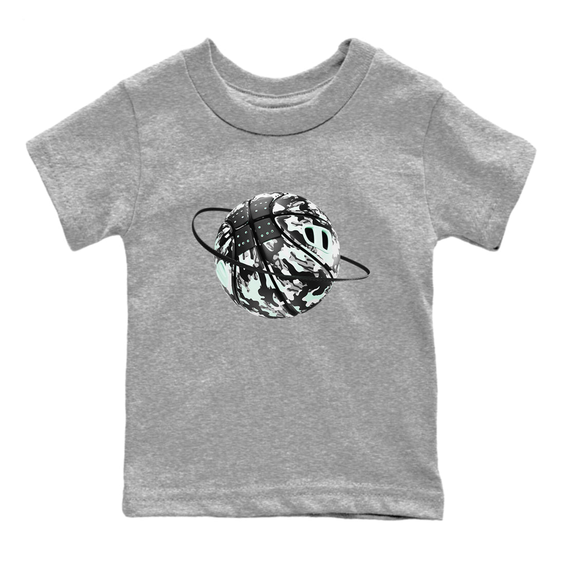 3s Green Glow shirt to match jordans Camo Baketball Planet sneaker tees Air Jordan 3 Green Glow Drip Gear Zone baby toddler Heather Grey 2 cotton Shirt