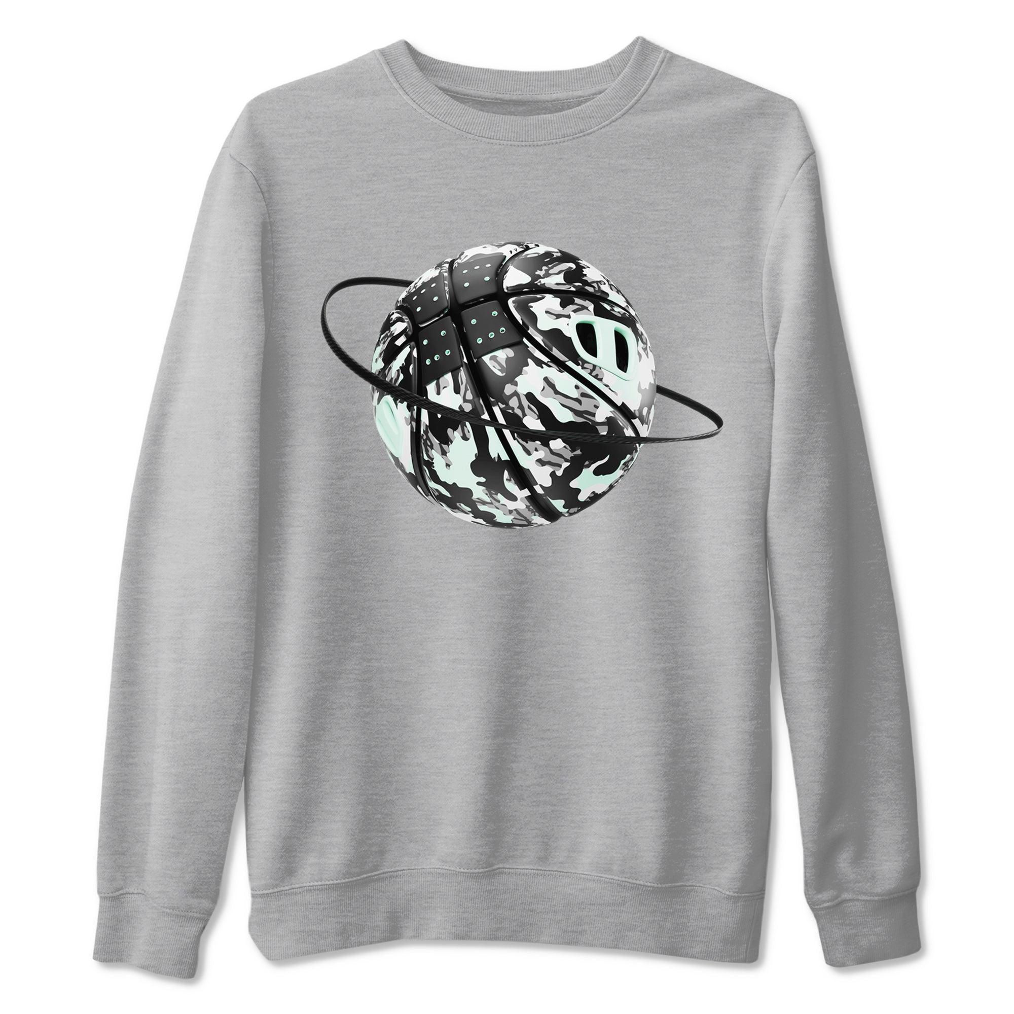3s Green Glow shirt to match jordans Camo Baketball Planet sneaker tees Air Jordan 3 Green Glow Drip Gear Zone unisex cotton Heather Grey 2 crew neck shirt