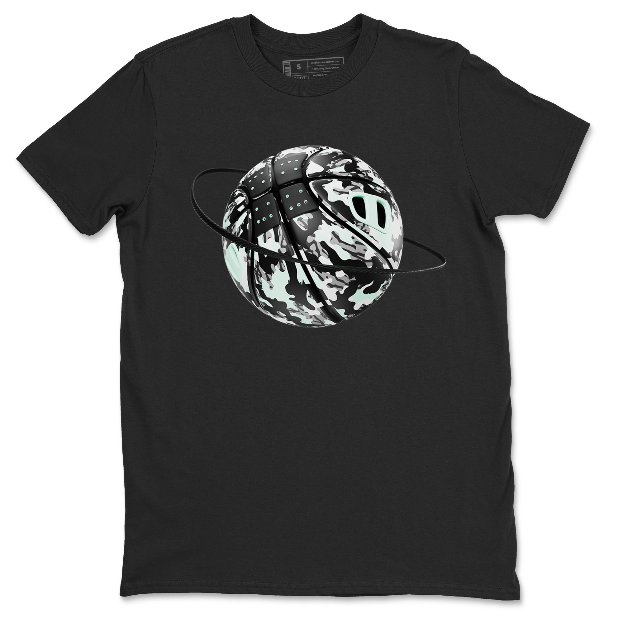 3s Green Glow shirt to match jordans Camo Baketball Planet sneaker tees Air Jordan 3 Green Glow Drip Gear Zone unisex cotton Black 2 crew neck shirt