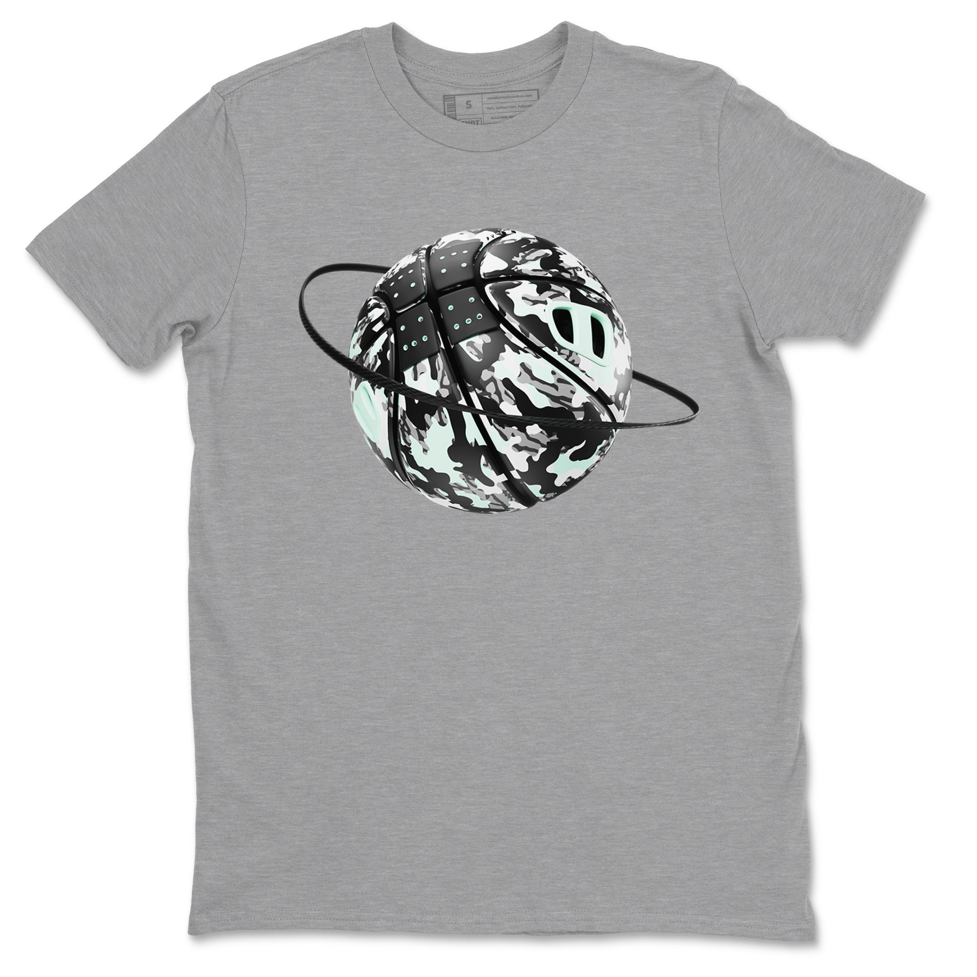3s Green Glow shirt to match jordans Camo Baketball Planet sneaker tees Air Jordan 3 Green Glow Drip Gear Zone unisex cotton Heather Grey 2 crew neck shirt