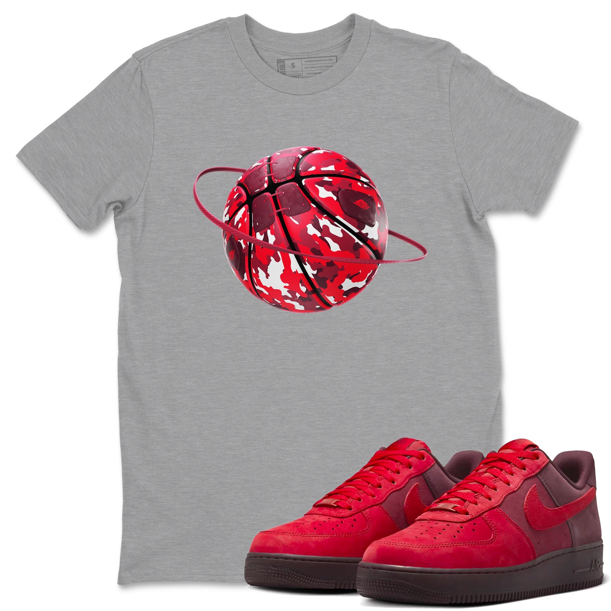 Air Force 1 Layers of Love shirt to match jordans Camo Basketball Planet sneaker tees af1 Layers of Love Drip Gear Zone unisex cotton Heather Grey 1 crew neck shirt