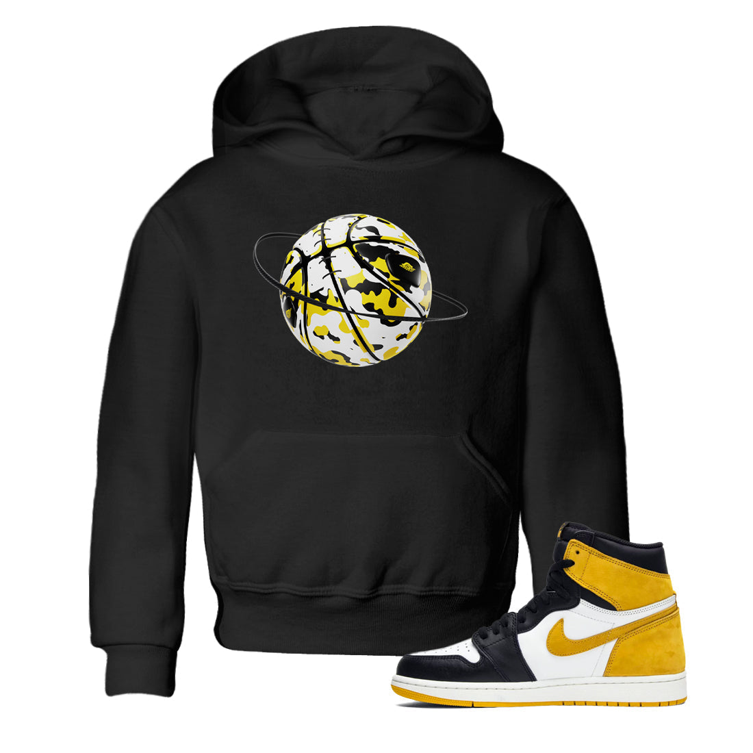 1s Yellow Ochre shirt to match jordans Camo Basketball Planet sneaker tees streetwear brand Air Jordan 1 Yellow Ochre Drip Gear Zone Brand baby toddler Black 1 cotton Shirt