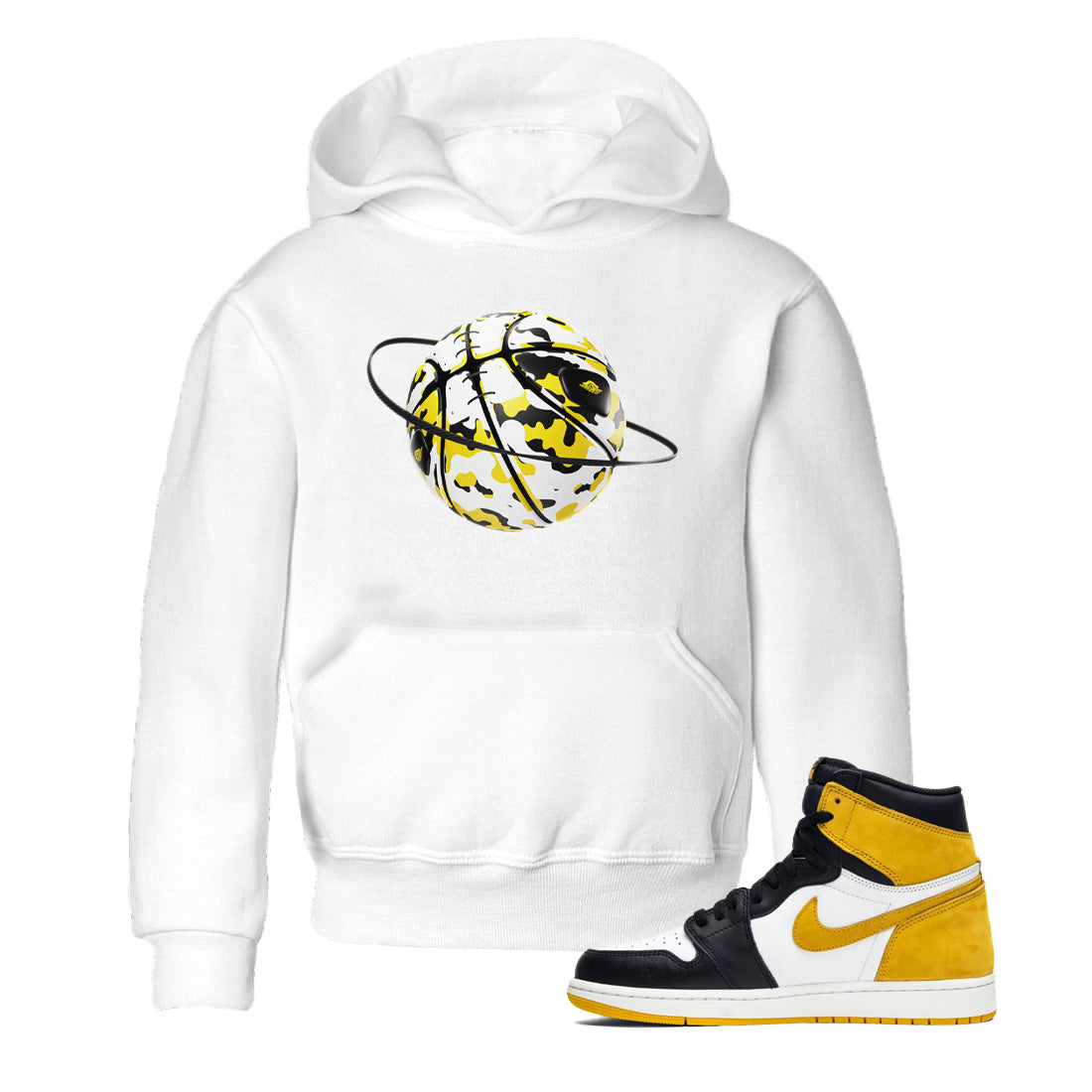 1s Yellow Ochre shirt to match jordans Camo Basketball Planet sneaker tees streetwear brand Air Jordan 1 Yellow Ochre Drip Gear Zone Brand baby toddler White 1 cotton Shirt