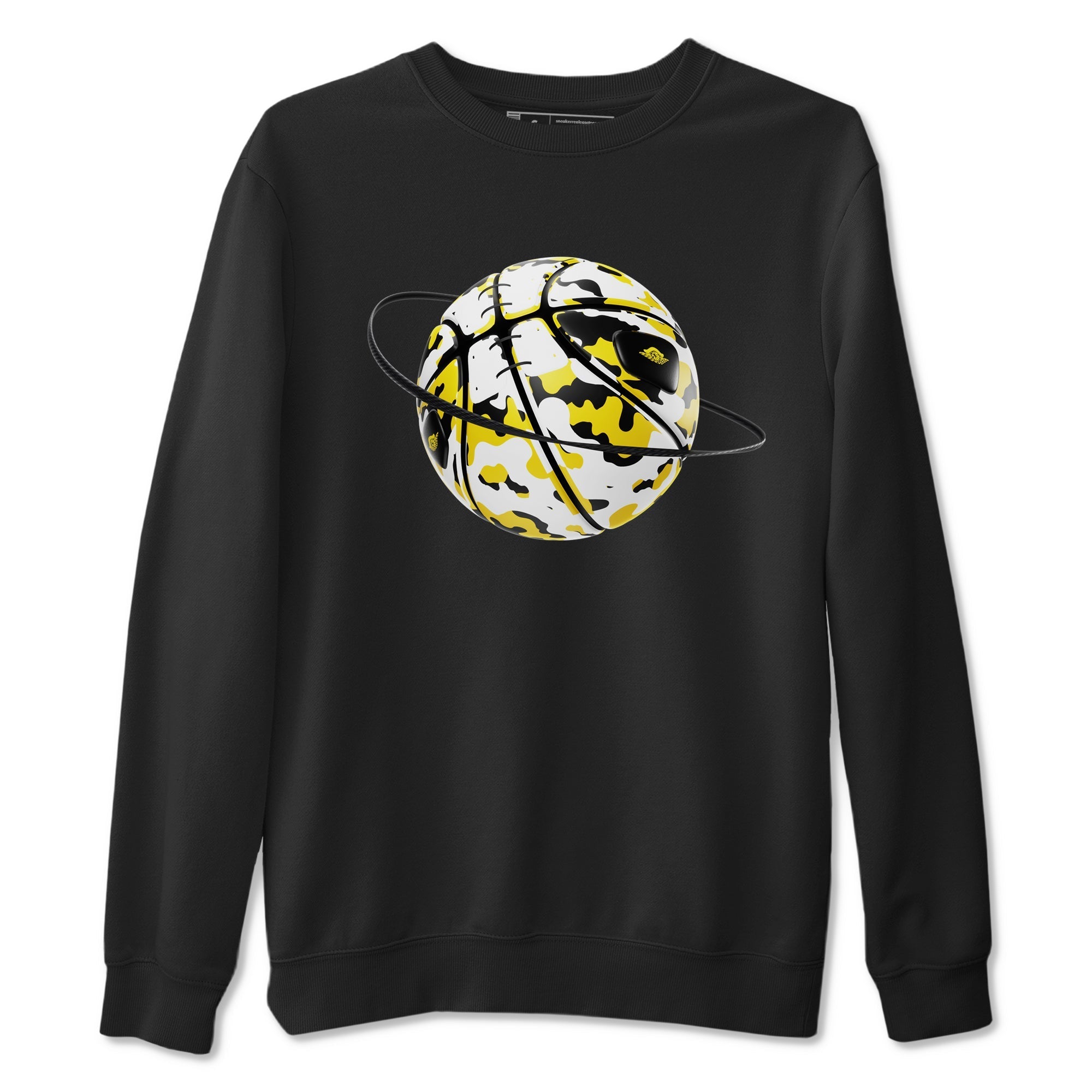 1s Yellow Ochre shirt to match jordans Camo Basketball Planet sneaker tees streetwear brand Air Jordan 1 Yellow Ochre Drip Gear Zone Brand unisex cotton Black 2 crew neck shirt