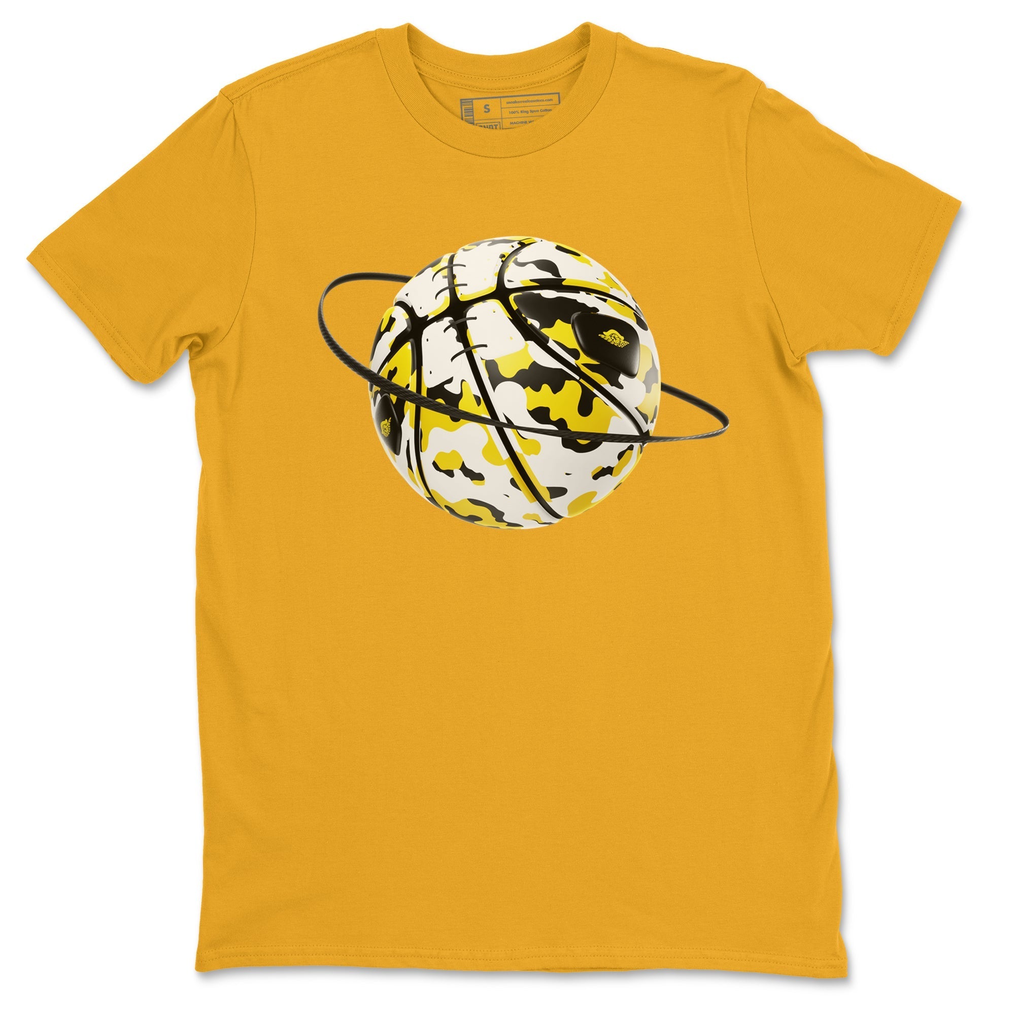 1s Yellow Ochre shirt to match jordans Camo Basketball Planet sneaker tees streetwear brand Air Jordan 1 Yellow Ochre Drip Gear Zone Brand unisex cotton Gold 2 crew neck shirt