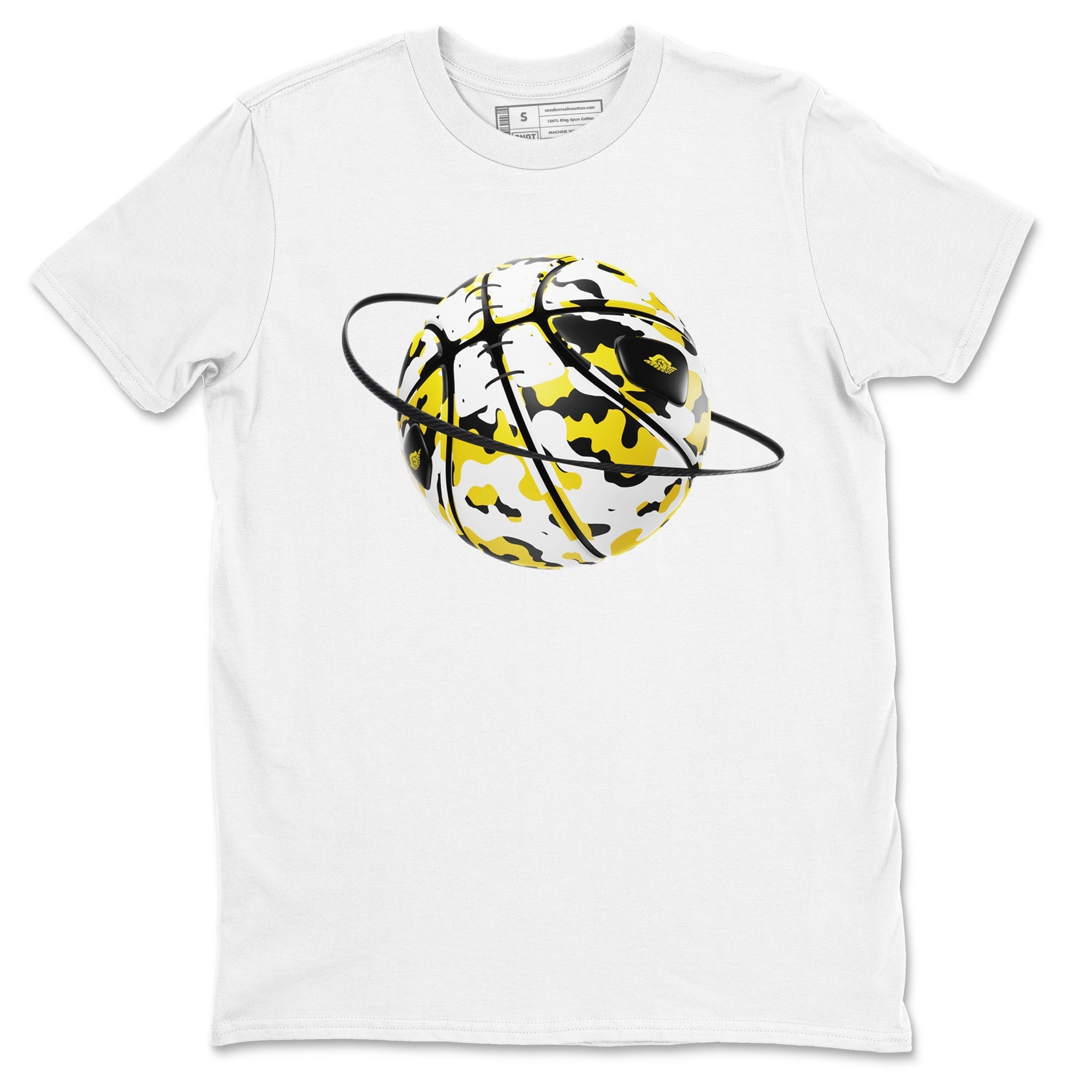 1s Yellow Ochre shirt to match jordans Camo Basketball Planet sneaker tees streetwear brand Air Jordan 1 Yellow Ochre Drip Gear Zone Brand unisex cotton White 2 crew neck shirt