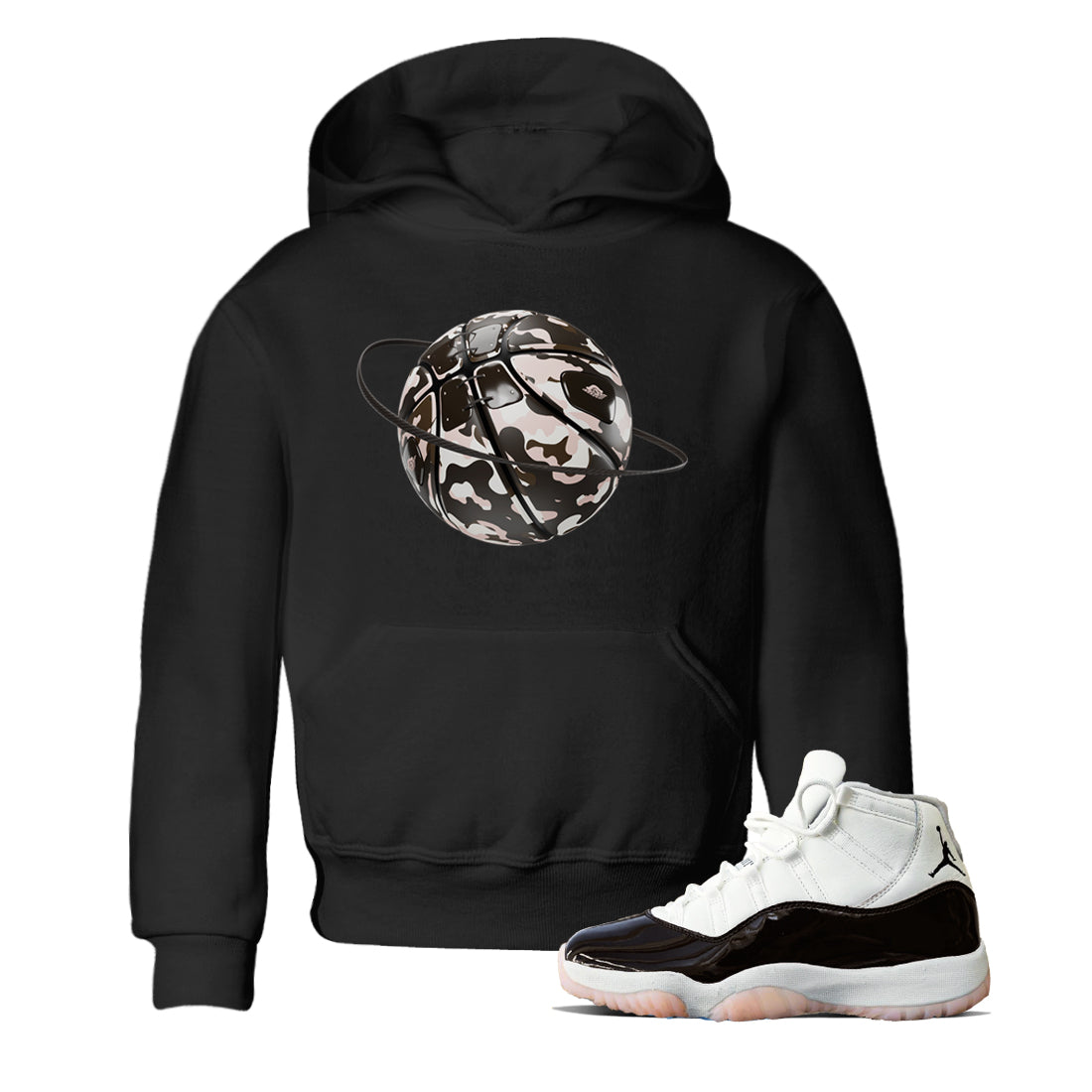 Air Jordan 11 Neapolitan shirt to match jordans Camo Basketball Planet sneaker matching t-shirts and clothing AJ11 Neapolitan Drip Gear Zone Youth Kids Toddler Black 1 T-Shirt