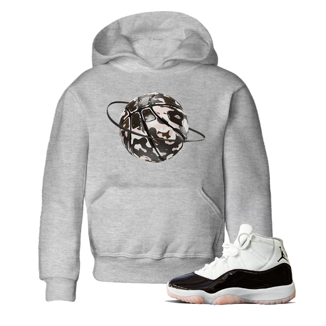 Air Jordan 11 Neapolitan shirt to match jordans Camo Basketball Planet sneaker matching t-shirts and clothing AJ11 Neapolitan Drip Gear Zone Youth Kids Toddler Heather Grey 1 T-Shirt