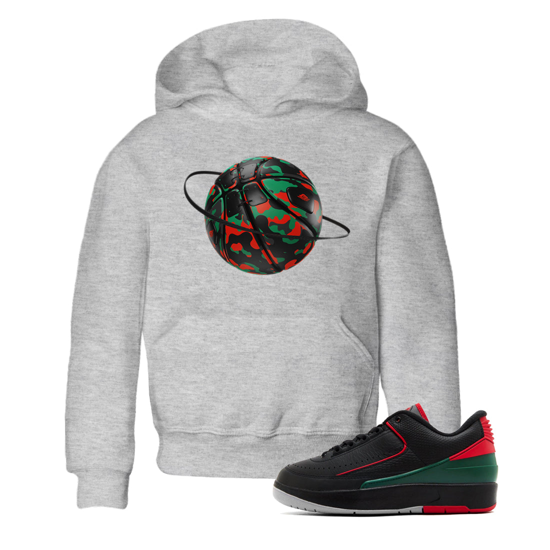 Jordan 2 Low Christmas X-mas Holiday special gift shirt to match jordans Camo Basketball Planet sneaker tees Air Jordan 2 Christmas Drip Gear Zone Baby Toddler Heather Grey 1 T-Shirt