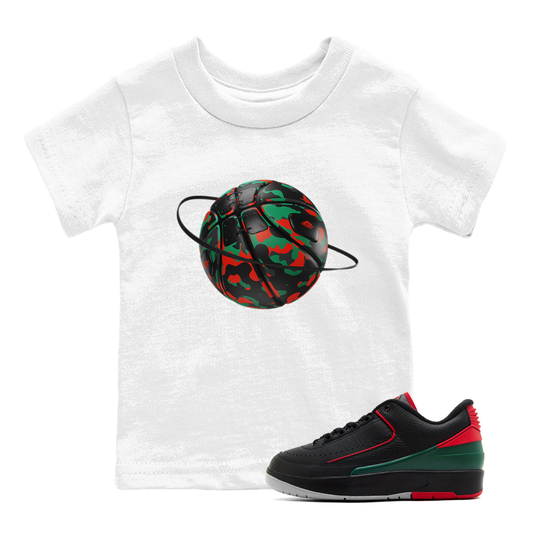 Jordan 2 Low Christmas X-mas Holiday special gift shirt to match jordans Camo Basketball Planet sneaker tees Air Jordan 2 Christmas Drip Gear Zone Baby Toddler White 1 T-Shirt