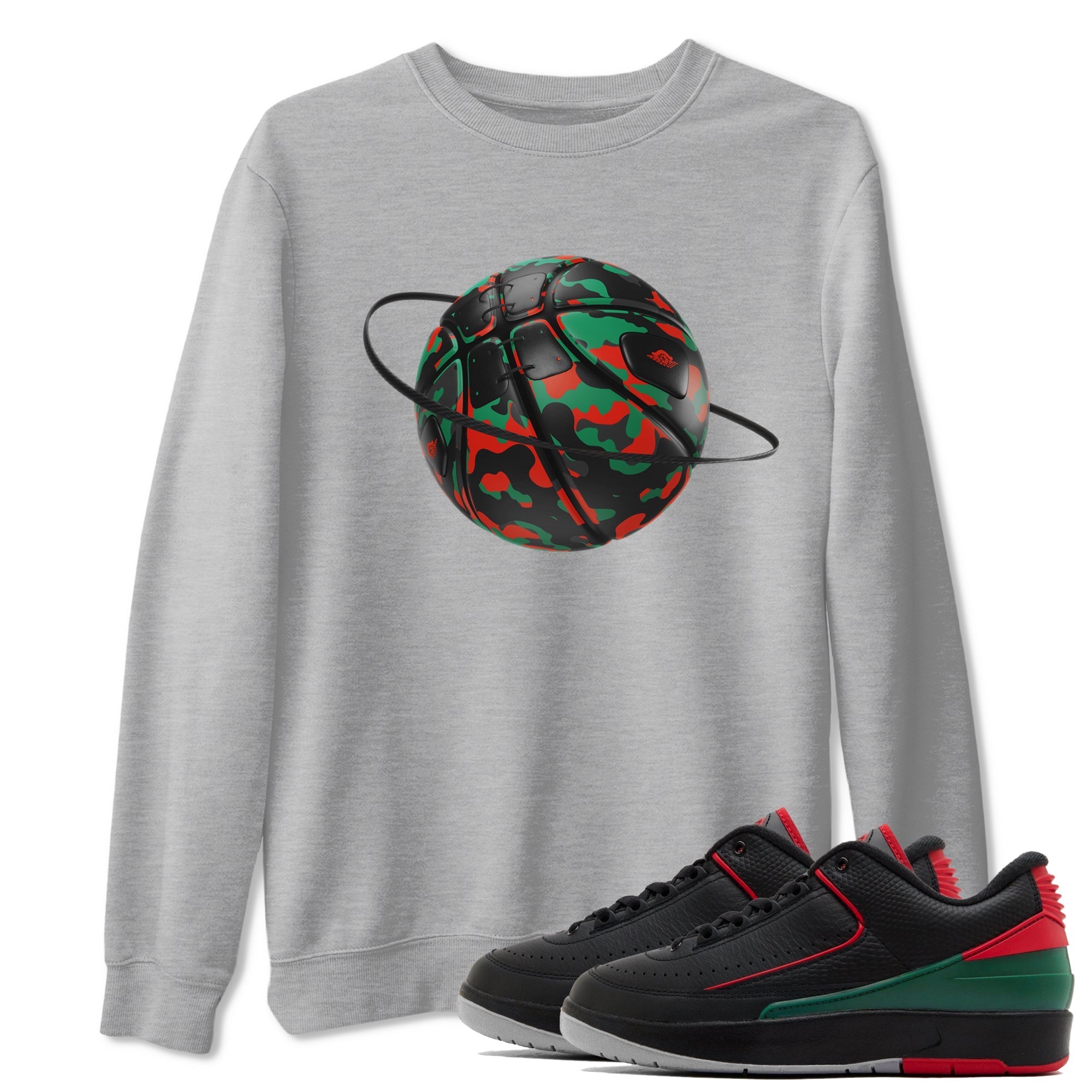 Jordan 2 Low Christmas X-mas Holiday special gift shirt to match jordans Camo Basketball Planet sneaker tees Air Jordan 2 Christmas Drip Gear Zone Unisex Heather Grey 1 T-Shirt