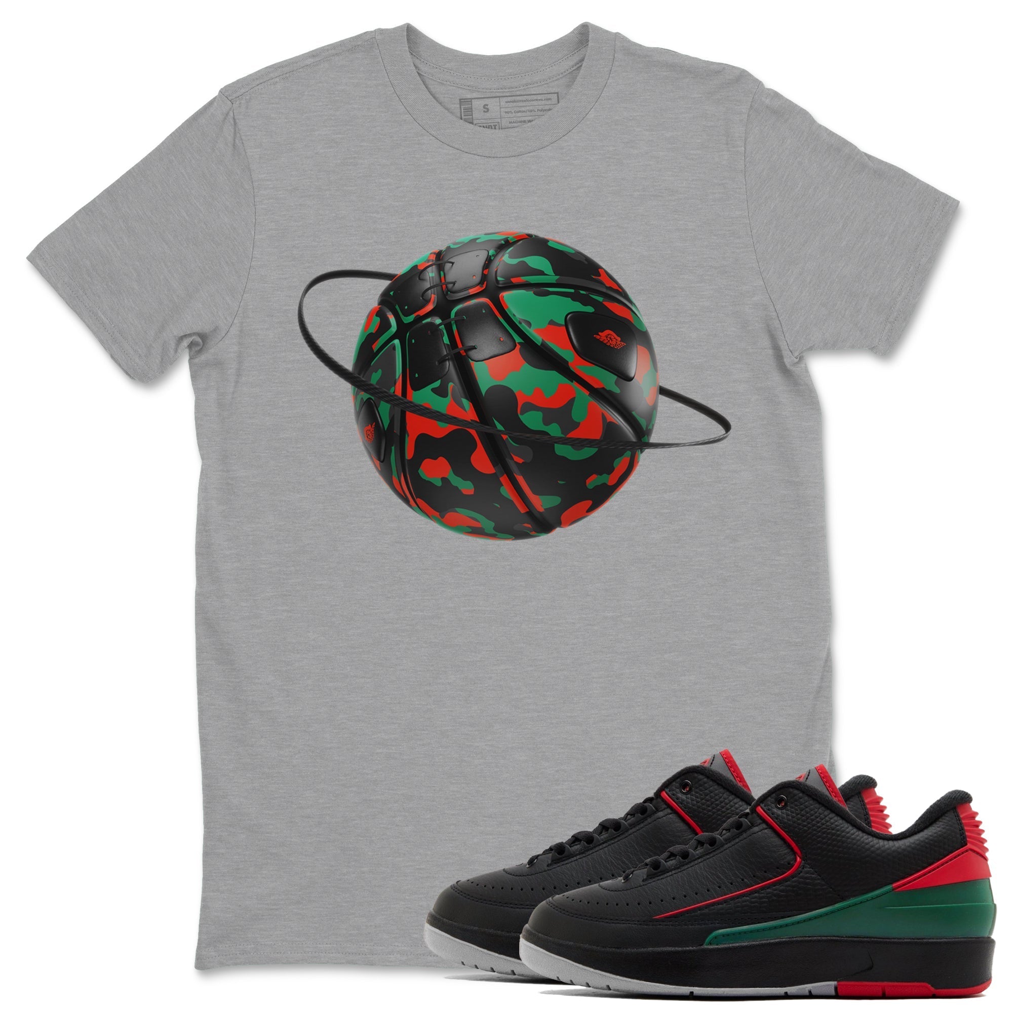 Jordan 2 Low Christmas X-mas Holiday special gift shirt to match jordans Camo Basketball Planet sneaker tees Air Jordan 2 Christmas Drip Gear Zone Unisex Heather Grey 1 T-Shirt