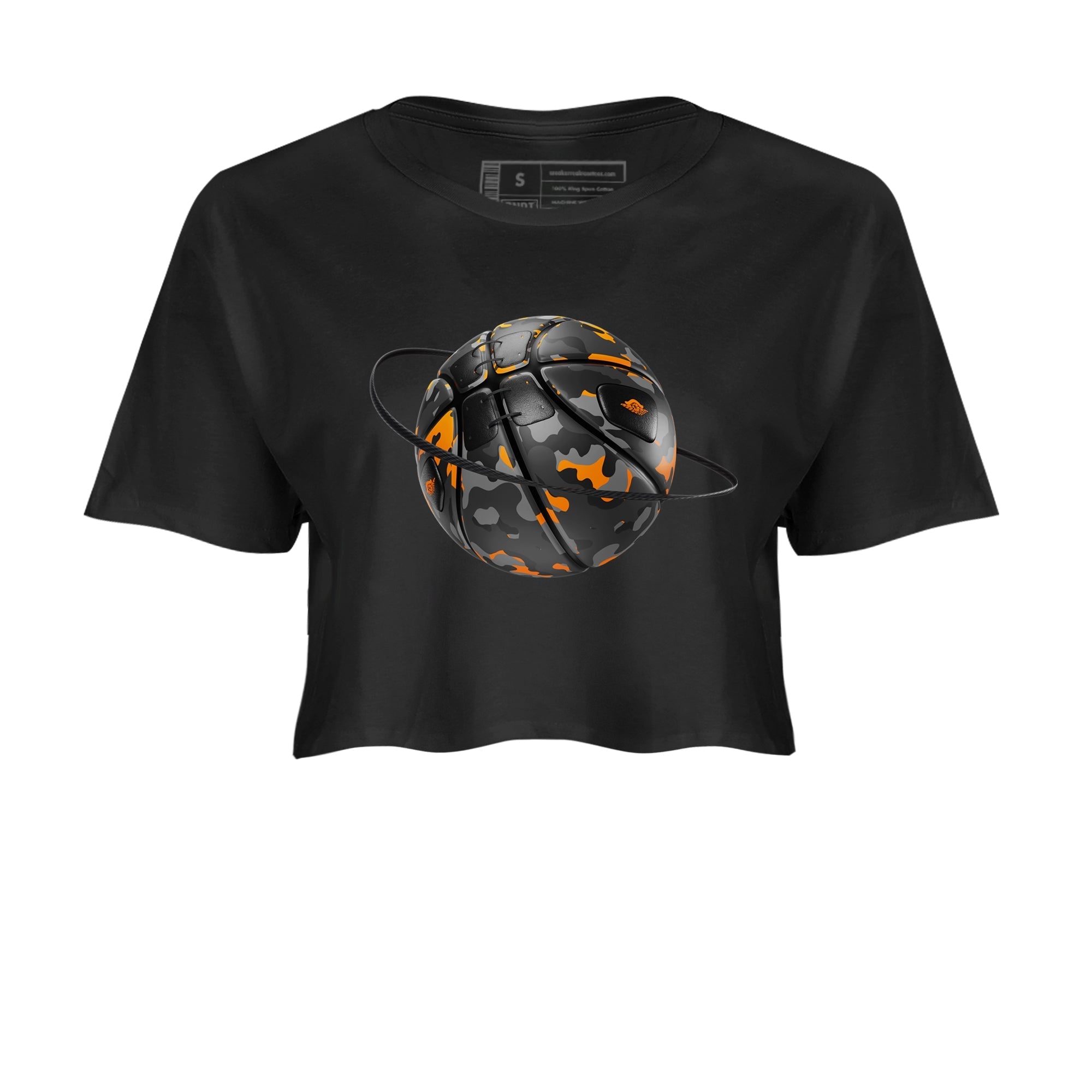 Air Jordan 3 Fear shirt to match jordans Camo Basketball Planet sneaker tees AJ3 Fear Drip Gear Zone Black 2 Crop T-Shirt