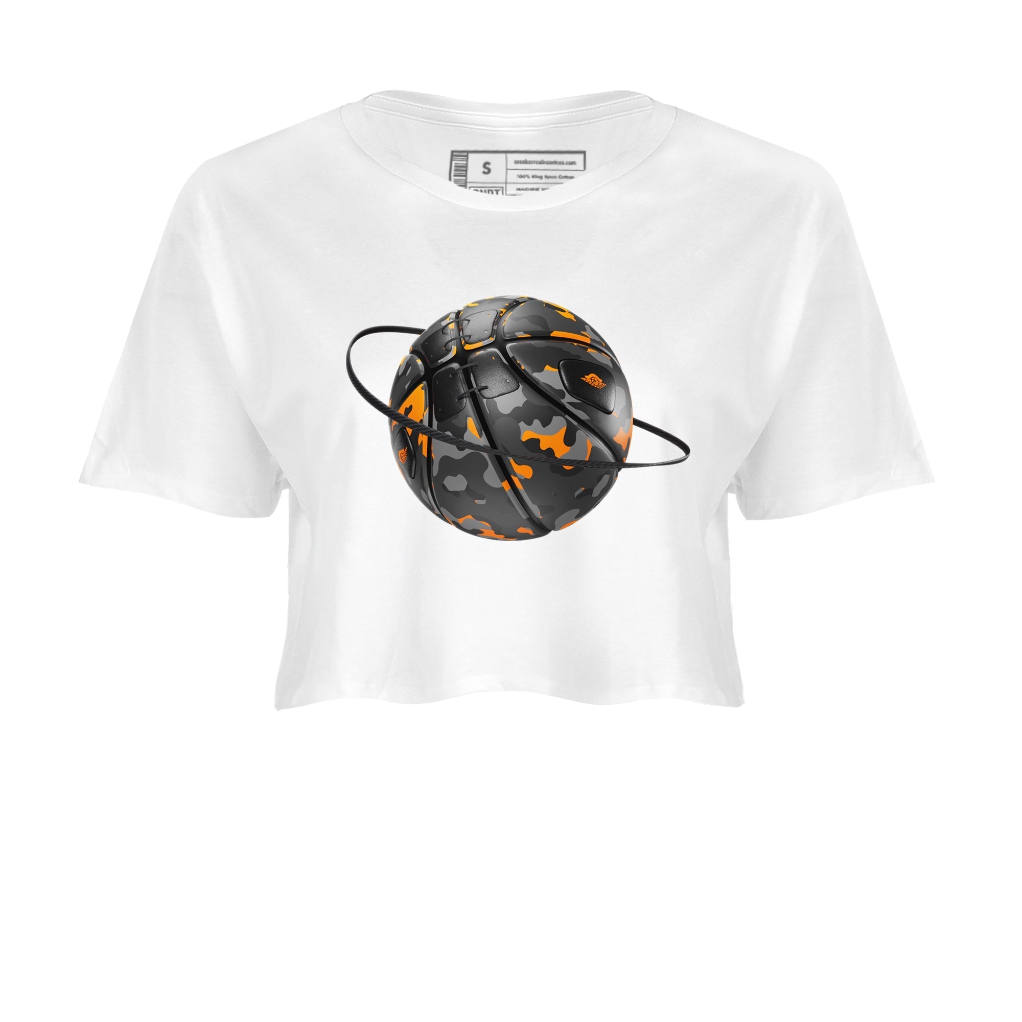 Air Jordan 3 Fear shirt to match jordans Camo Basketball Planet sneaker tees AJ3 Fear Drip Gear Zone White 2 Crop T-Shirt